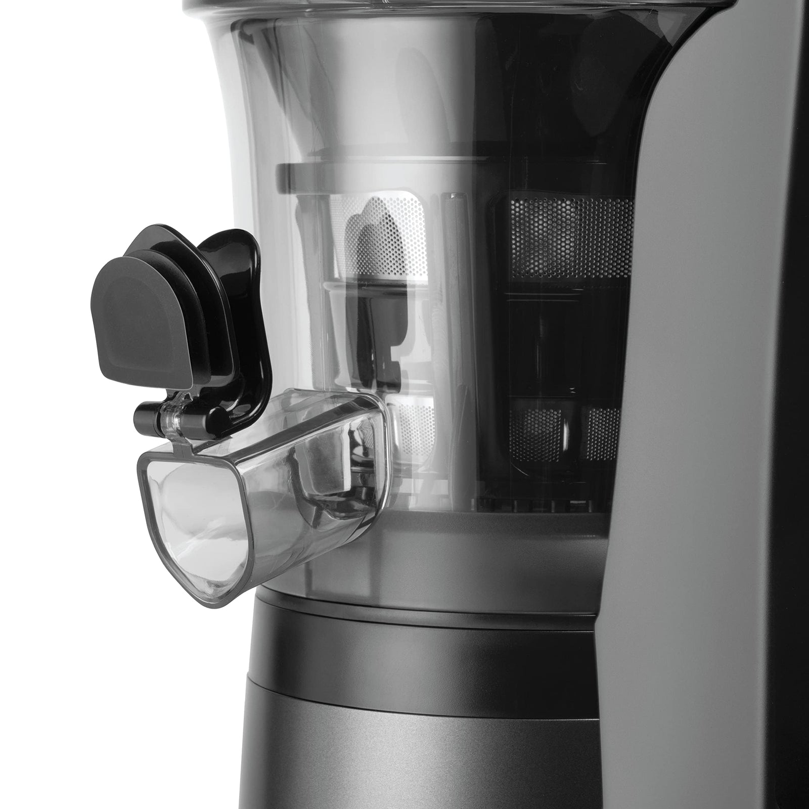 NutriBullet Slow Juicer, Slow Masticating Juicer Machine, Easy to Clean, Quiet Motor & Reverse Function, BPA Free, Cold Press Juicer with Brush, 150 Watts, Charcoal Black, NBJ 300, 1 Year Warranty