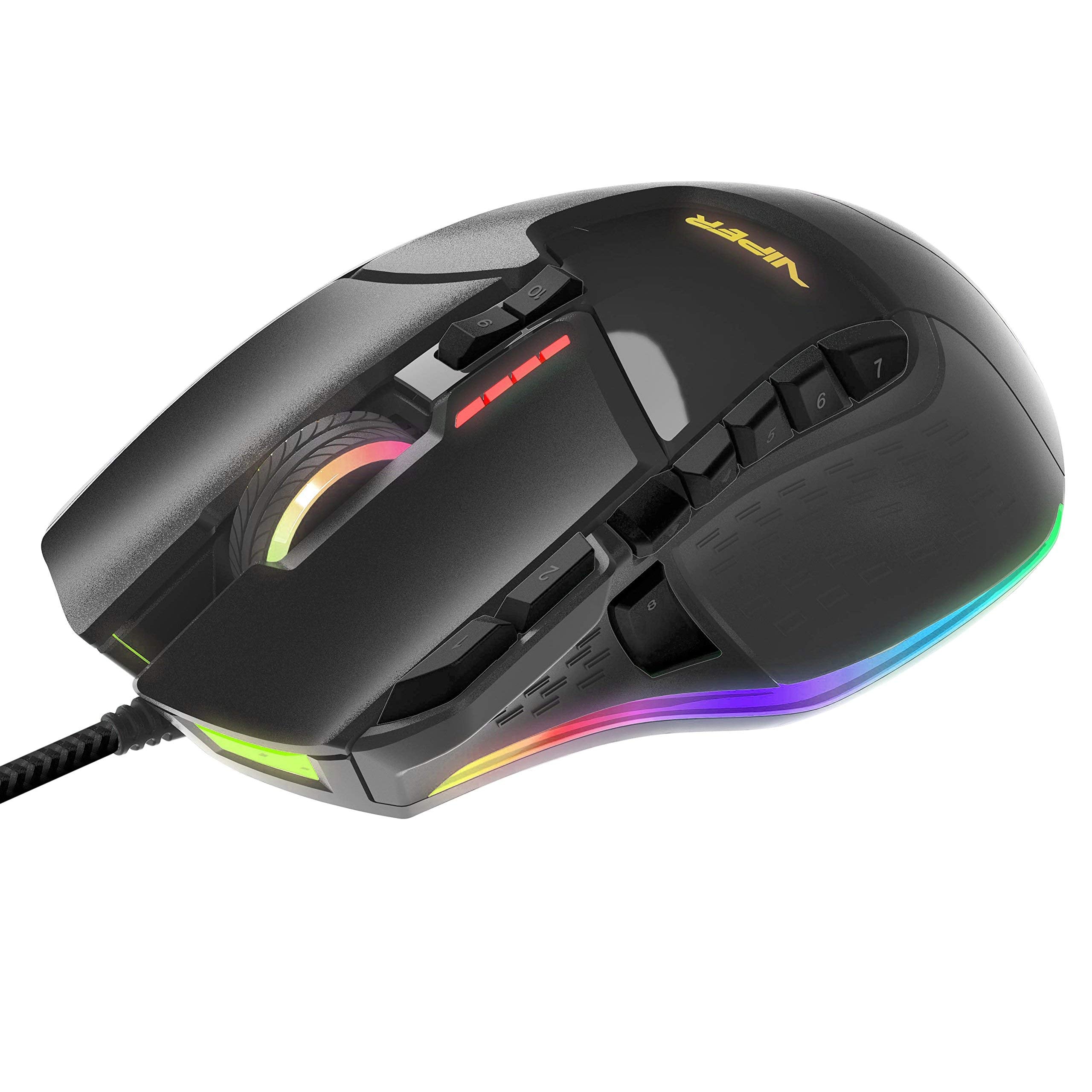 Patriot Viper Gaming V570 Rgb Blackout Edition Pro Laser Mouse Up To 12,000 Dpi Pv570Luxwak