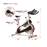 Sunny Health & Fitness Unisex Adult SF-B1509 Belt Drive Premium Indoor Cycling Bike - White,