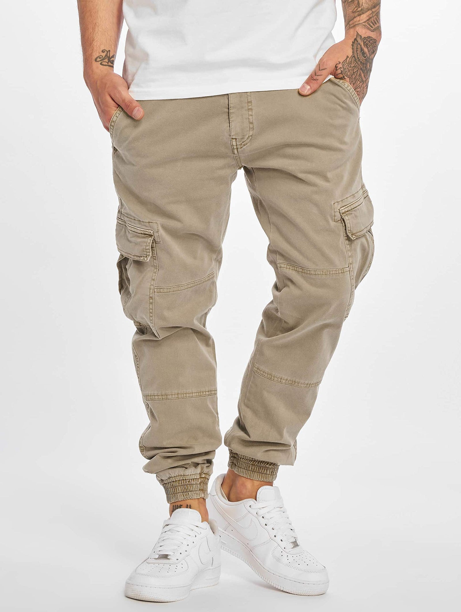 Urban Classics Men Washed Cargo Twill Jogging Pants Trouser (pack of 1)