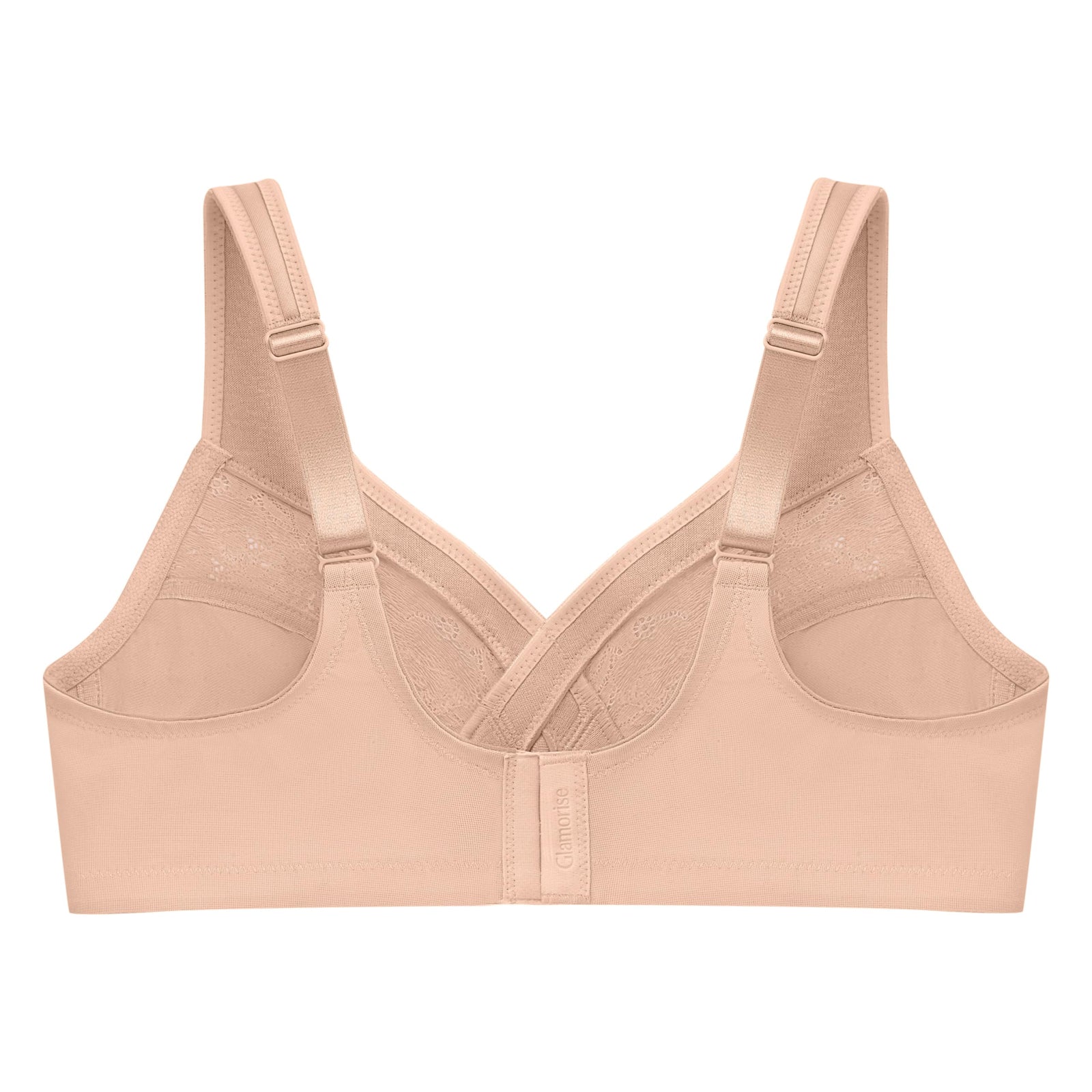 Glamorise Women's Full Figure Wirefree Minimizer Support Bra #1003 Size: 110D Color: Beige