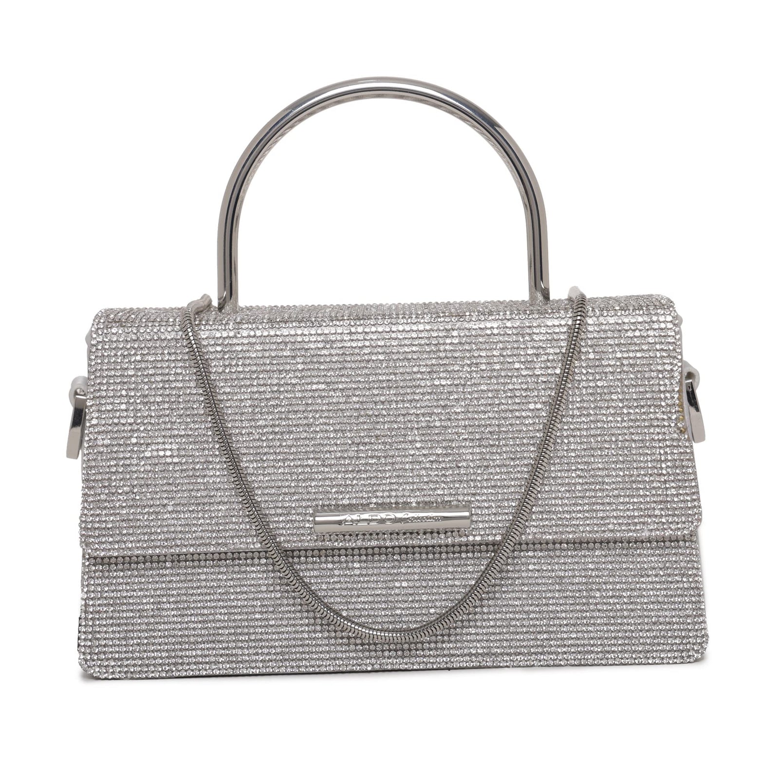 Aldo Women's 23Frellan-040, Satchel Bag, Silver, Frellan040, 20.5 X 7.7 11.5 Cm