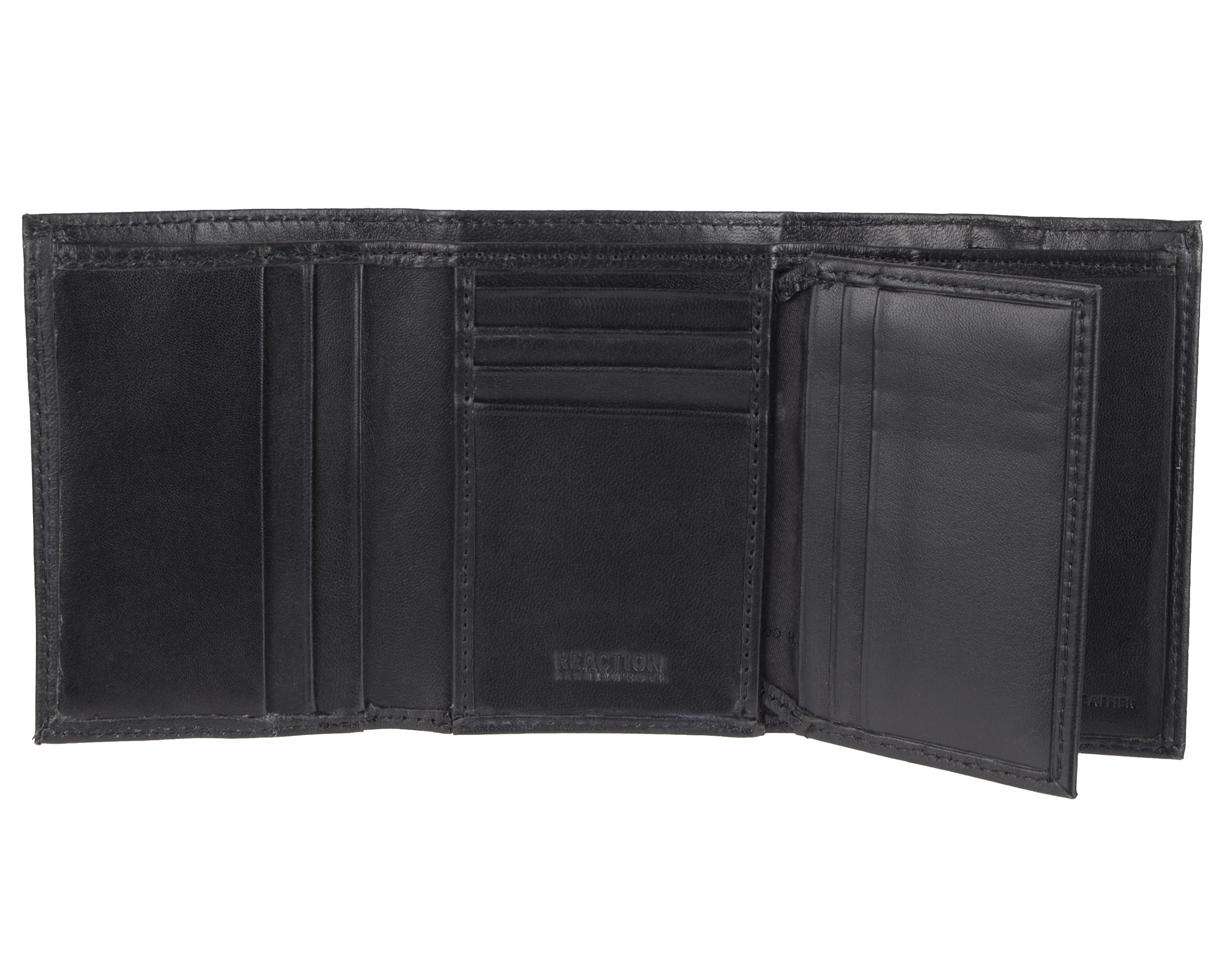 Kenneth Cole REACTION Men's Wallet - RFID Genuine Leather Slim Trifold with ID Window and Card Slots