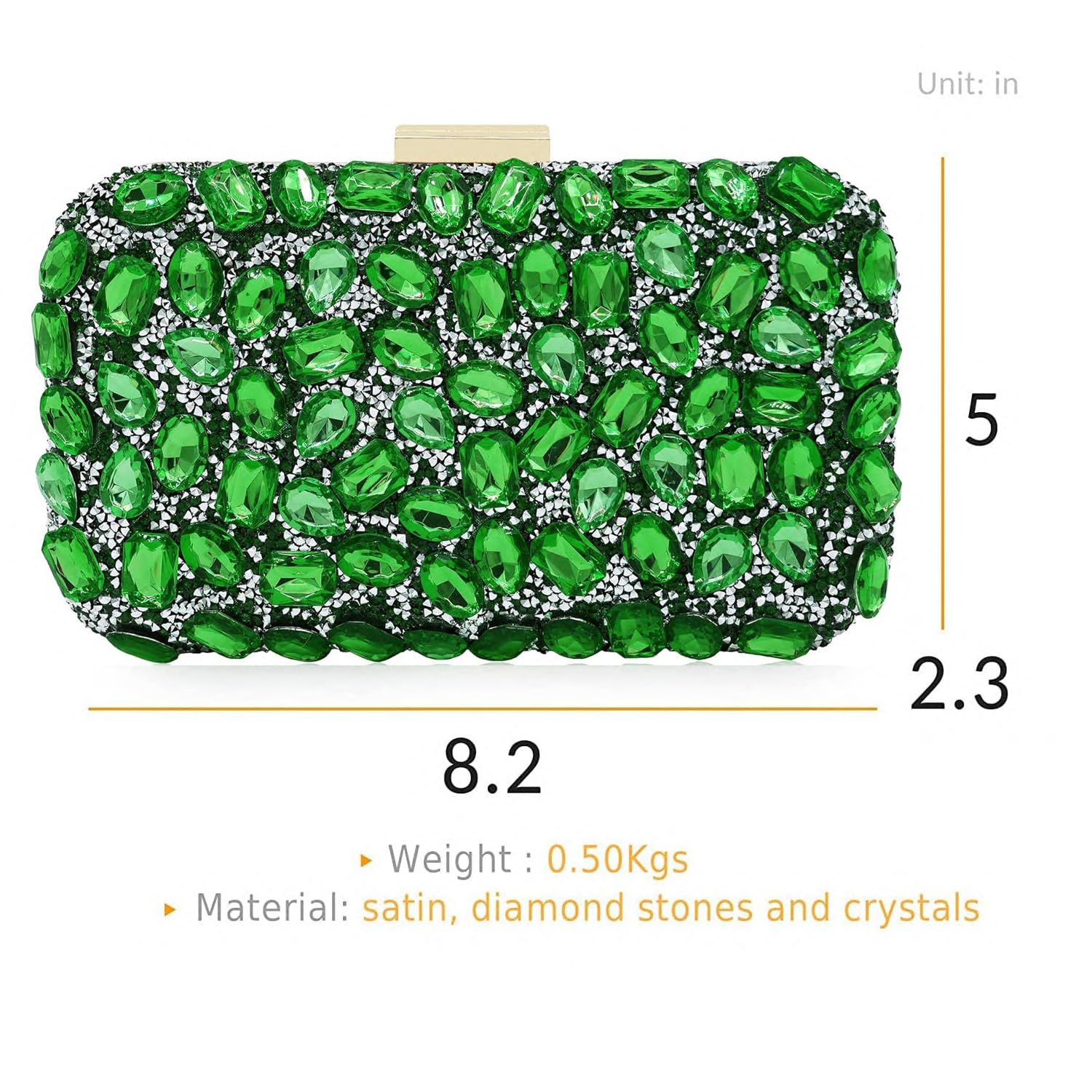 Milisente Clutch Purses For Women, Crystal Clutches Evening Bags Gemstone Clutch Purse For Wedding Party