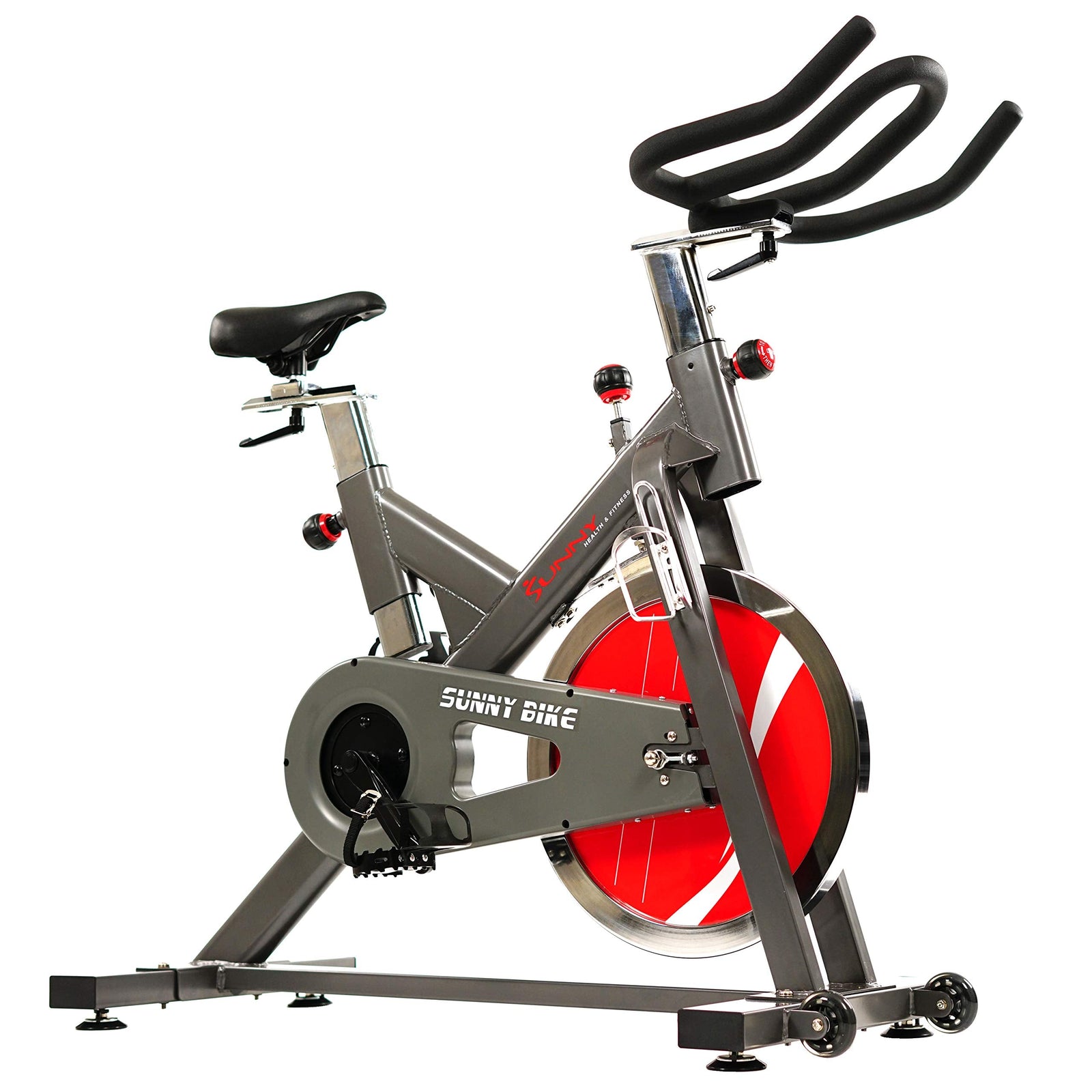 Sunny Health & Fitness Unisex Adult SF-B1712 Belt Drive Indoor Cycling Bike - Black, One Size