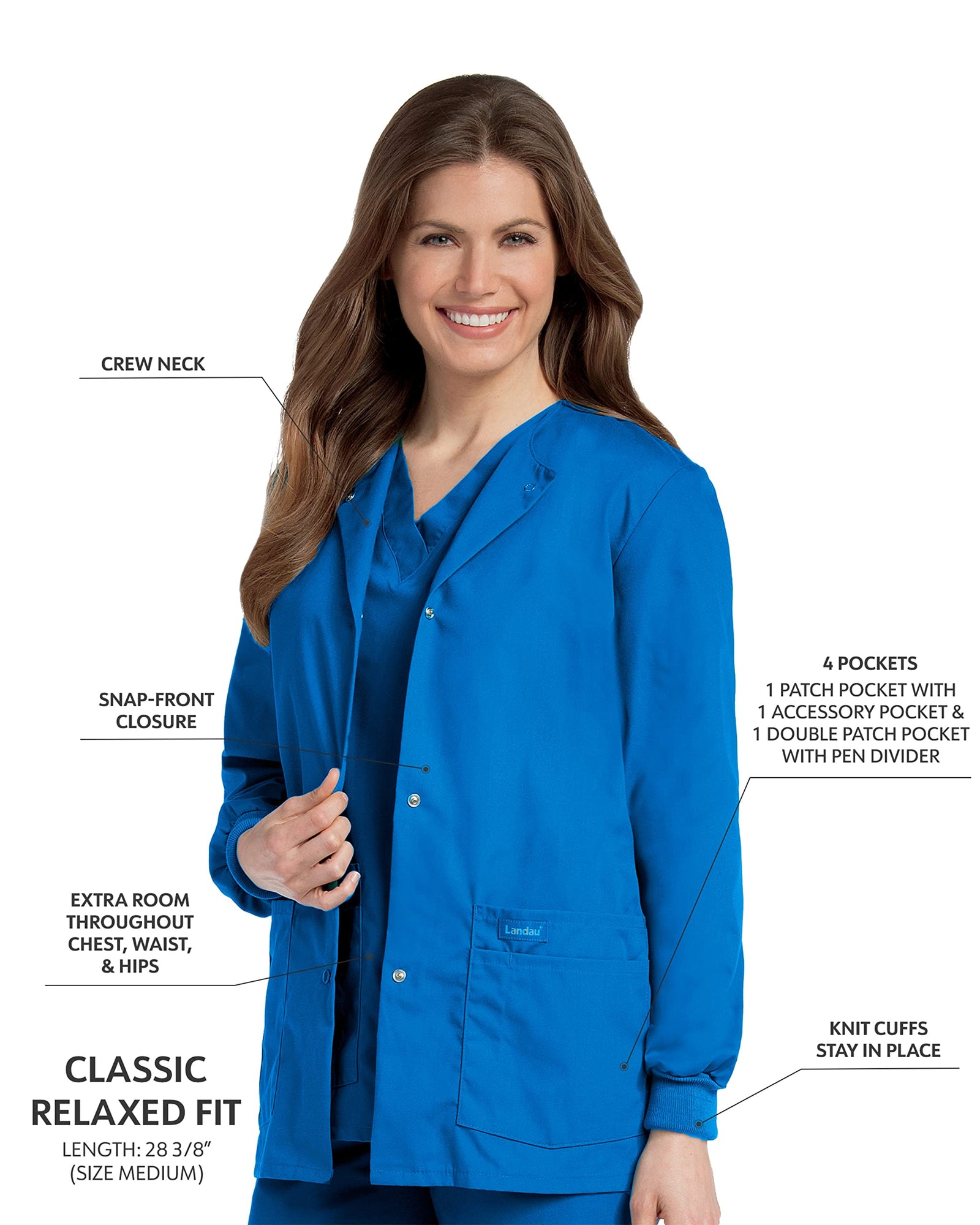 Landau Women's Warm-up Scrub Jackets Medical Scrubs Shirt  Landau   