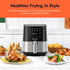 Nutricook Air Fryer 2, 3.6 Liters, 1500 Watts, Digital with 10 Pre-set Programs & Built-In Preheat Function, Stainless Steel/Black