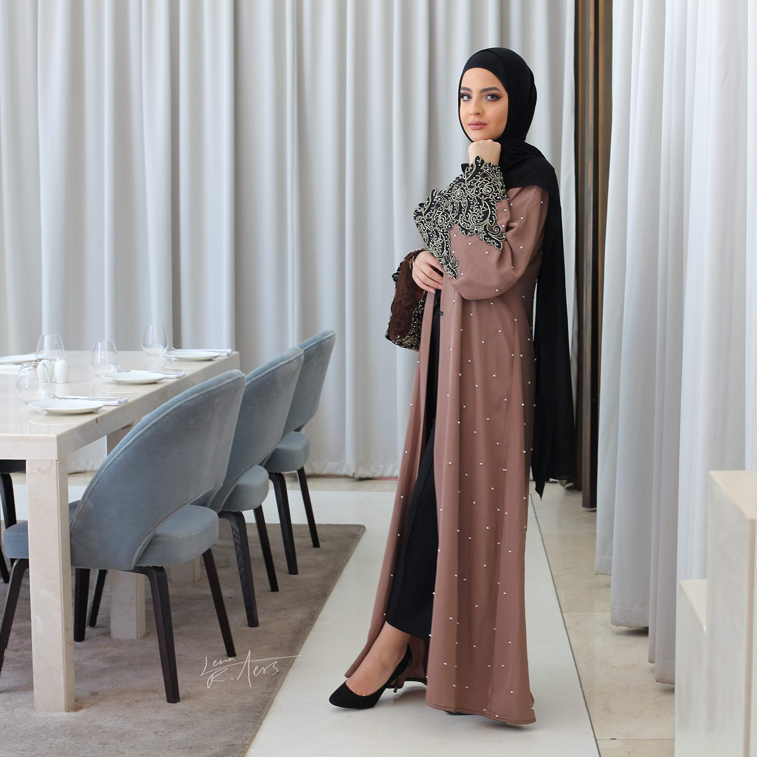 Nukhbaa Premium Abaya AJ1001A-P