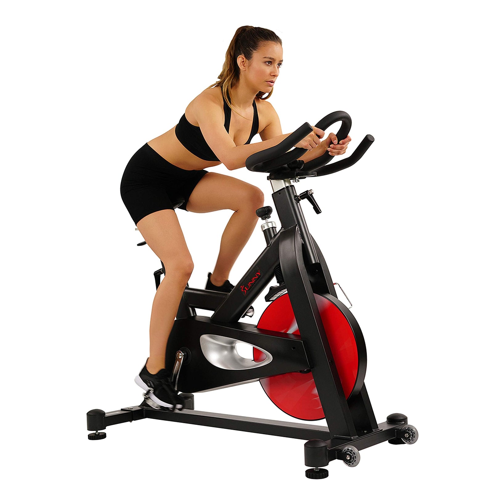 Sunny Health & Fitness Unisex Adult Sf-B1714 Evolution Pro Magnetic Belt Drive Indoor Cycling Bike - Black, One Size