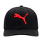 PUMA Stretch Fit Cap Baseball. Black/Big Red.S-M