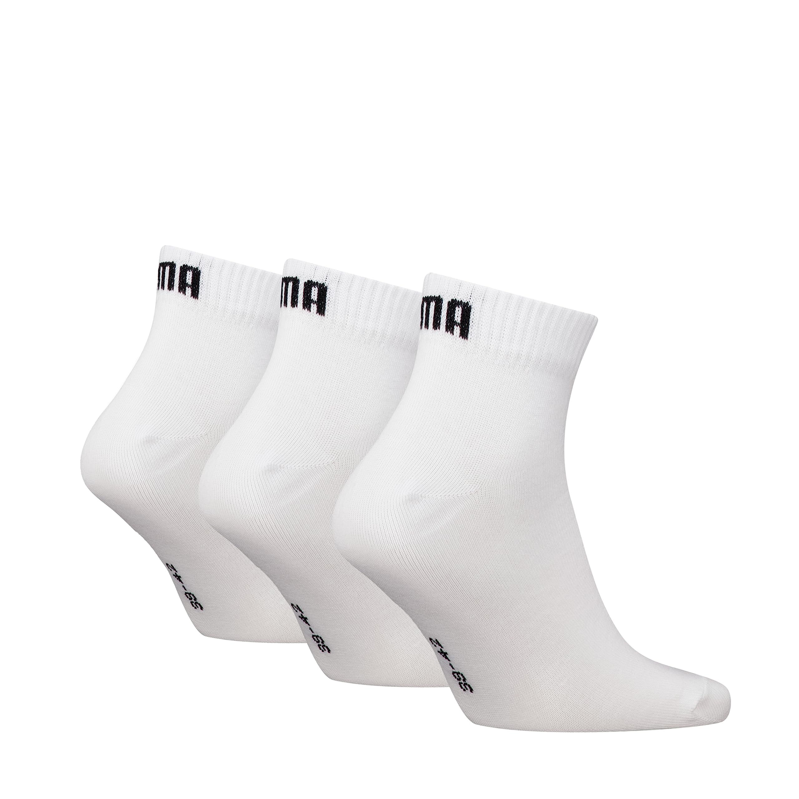 PUMA Unisex Quarter Socks (3 Pair Pack)