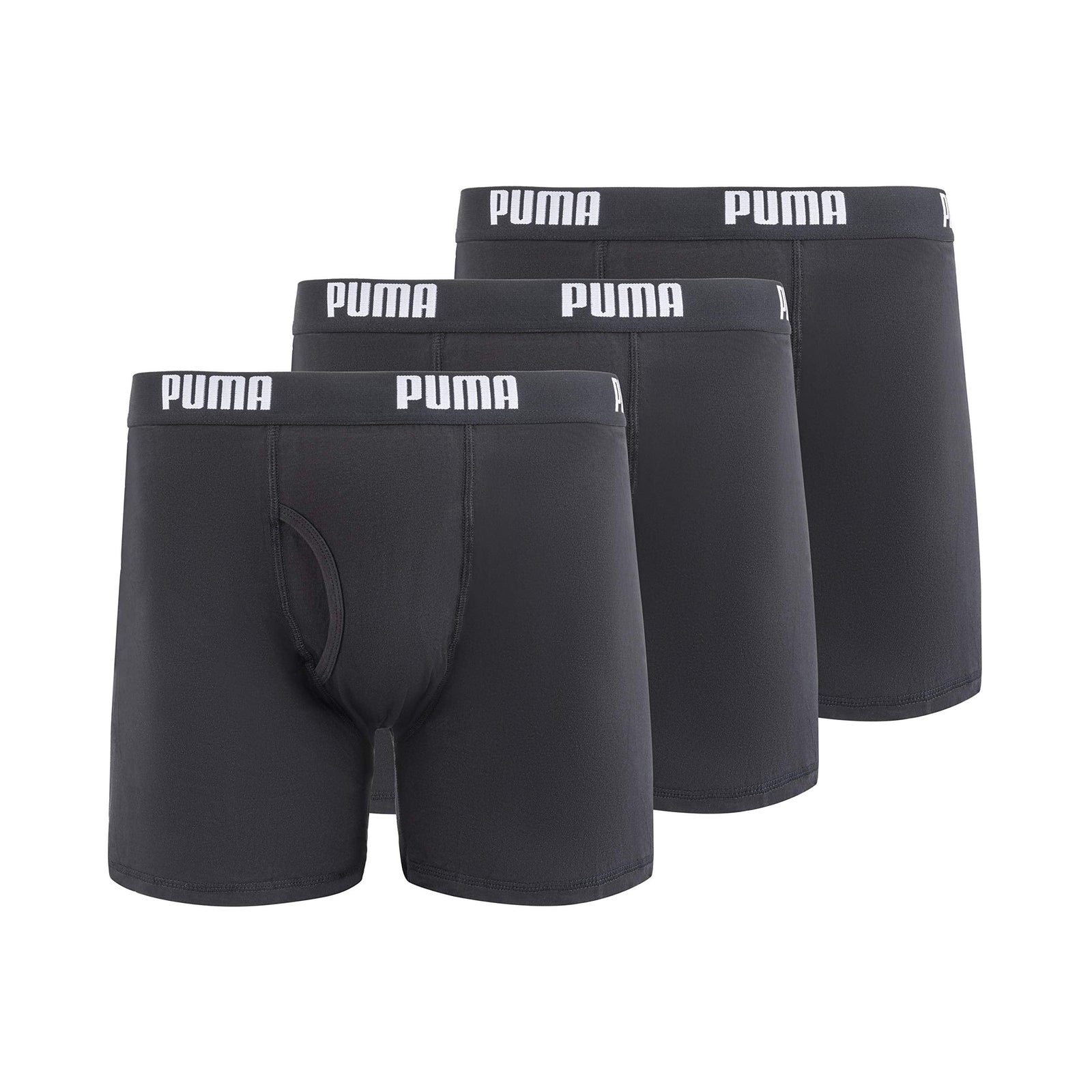 PUMA Men's 3-Pack Cotton Boxer Briefs