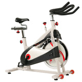 Sunny Health & Fitness Unisex Adult SF-B1509 Belt Drive Premium Indoor Cycling Bike - White,