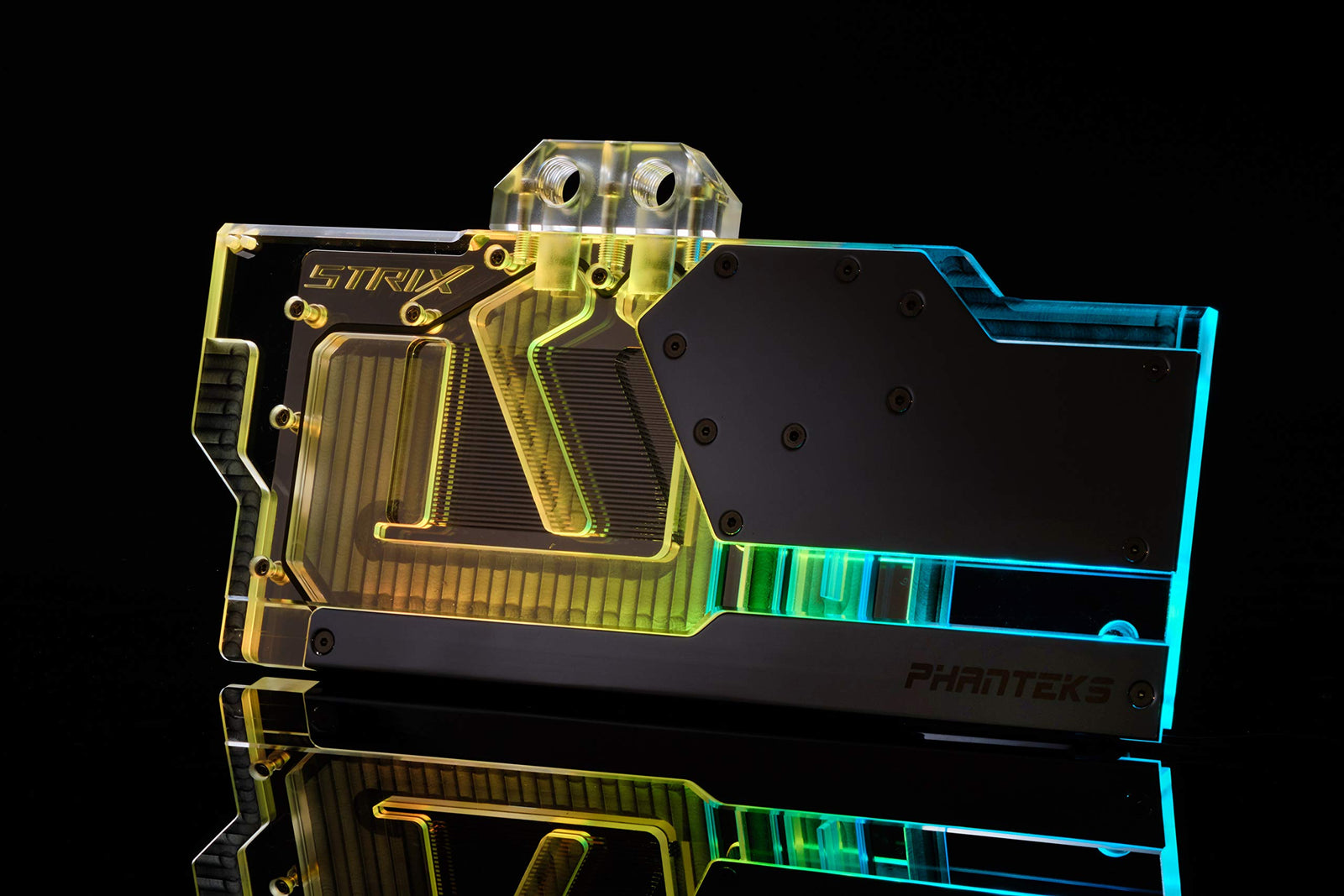 Phanteks Glacier G2080Ti Strix Gpu Full Waterblock For Asus Rog Strix Rtx 2080/2080Ti - Nickel-Plated, Acrylic, Addressable Rgb, Mirror Chrome.