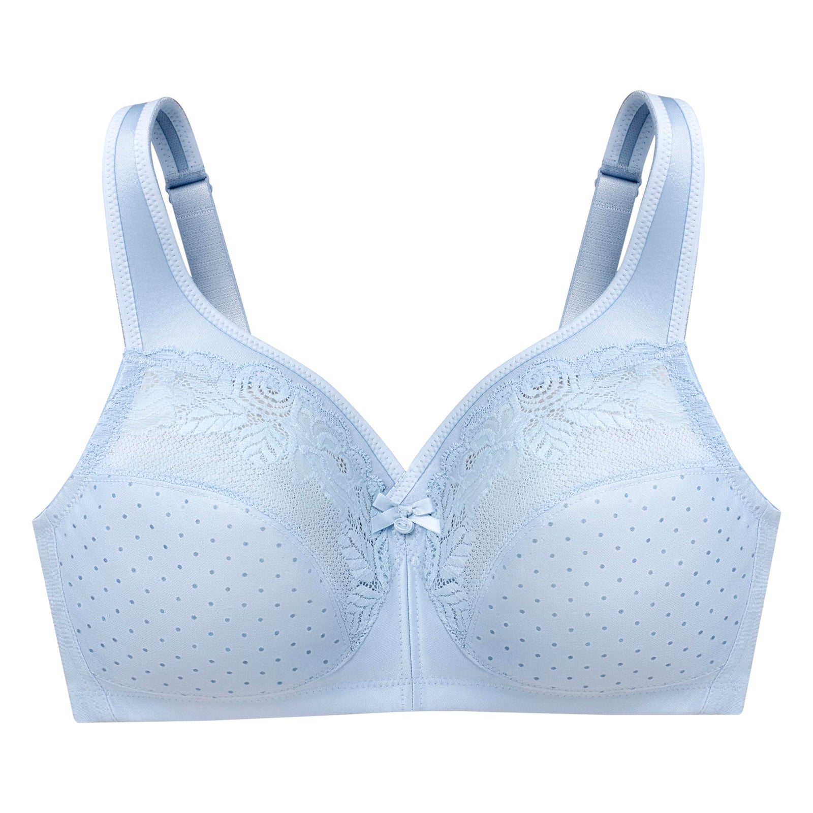 Glamorise Women's Full Figure Wirefree Minimizer Support Bra #1003 Color: Light Blue