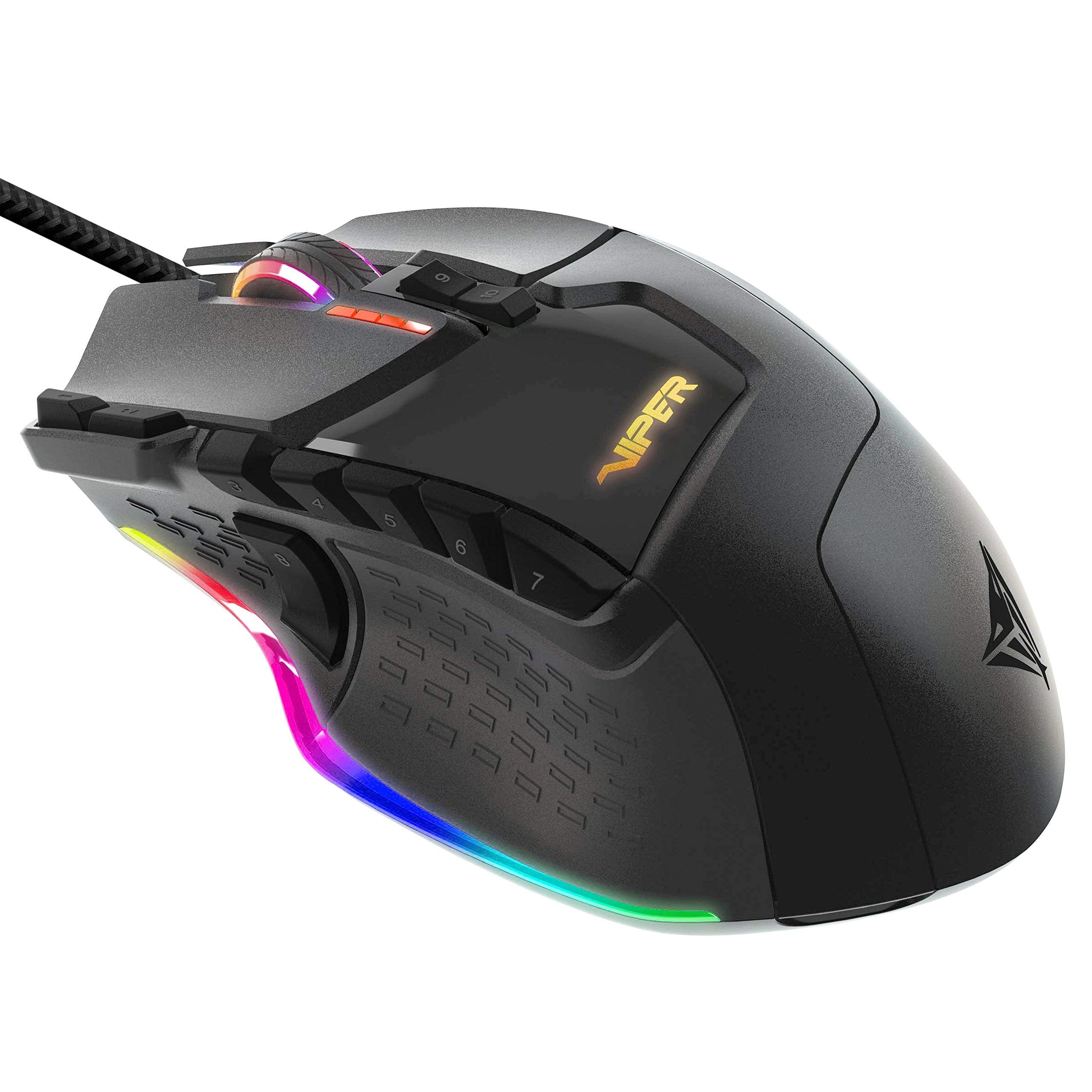 Patriot Viper Gaming V570 Rgb Blackout Edition Pro Laser Mouse Up To 12,000 Dpi Pv570Luxwak