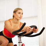 Sunny Health & Fitness Unisex Adult SF-B1509 Belt Drive Premium Indoor Cycling Bike - White,