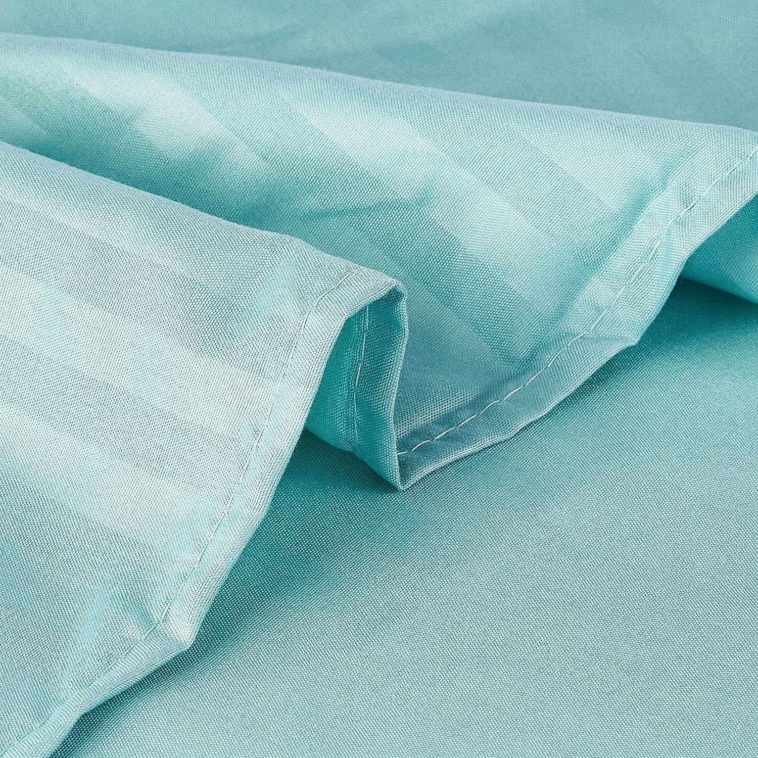 Hotel Linen Klub DEYARCO Soft Comfort Stripe Microfiber Aqua Fitted Sheet Double 120 X 200 Cm