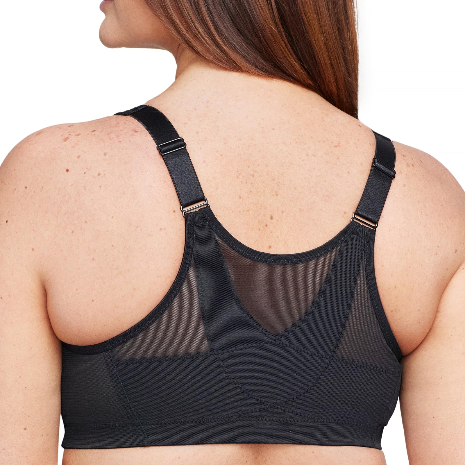 Glamorise womens MagicLift Front Close Posture Support Bra 360 Support Magiclift Front-close Posture-back Bra (pack of 1) Size: 100K Color: Black