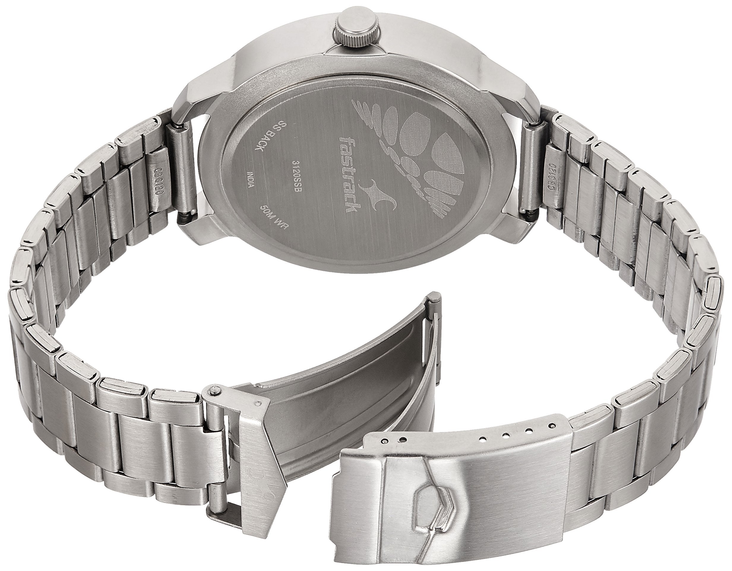 Fastrack Men's Quartz Watch with Analog Display and Stainless Steel Bracelet 3120SM04