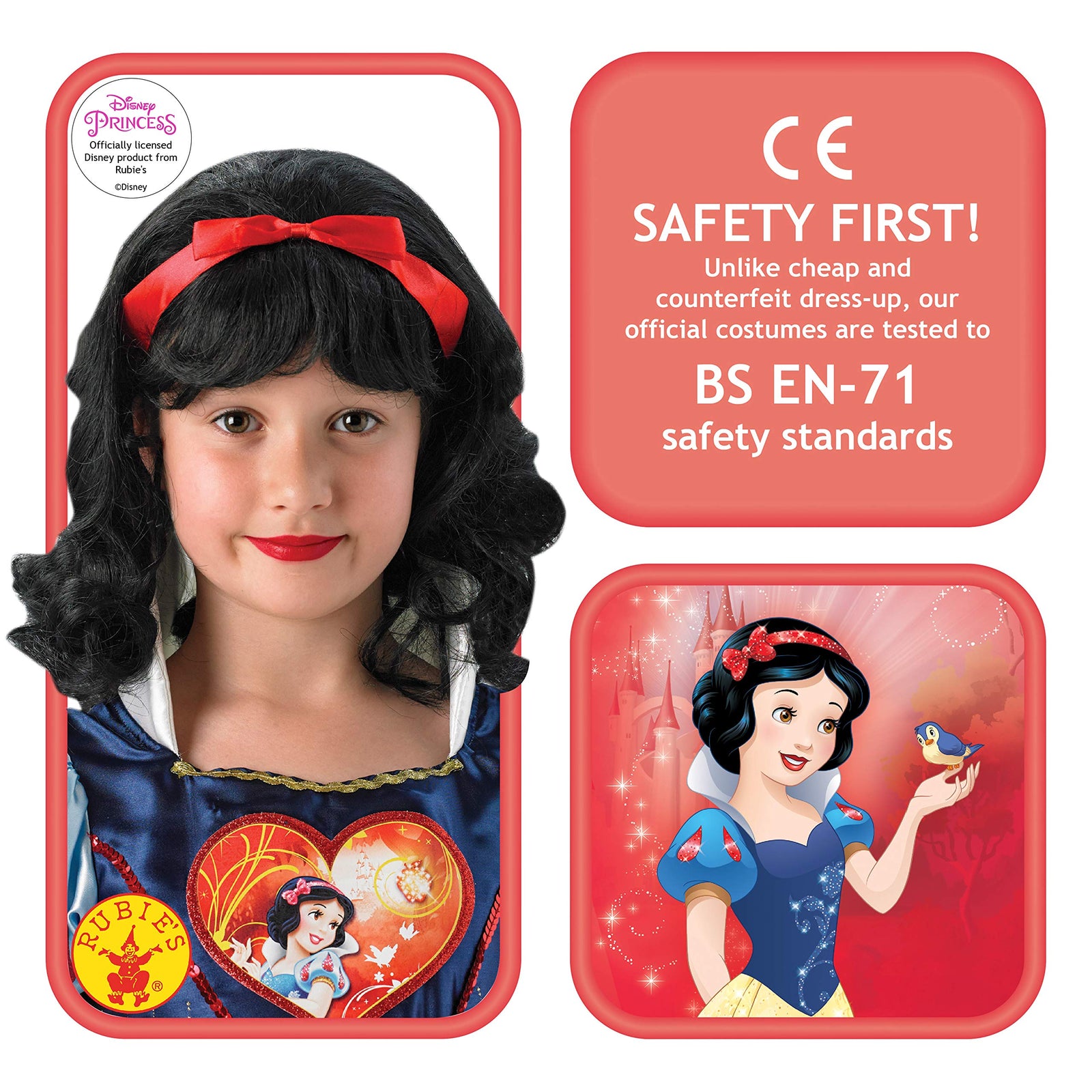 Rubies Dis Snow White Wig, 9907Ns, Disney