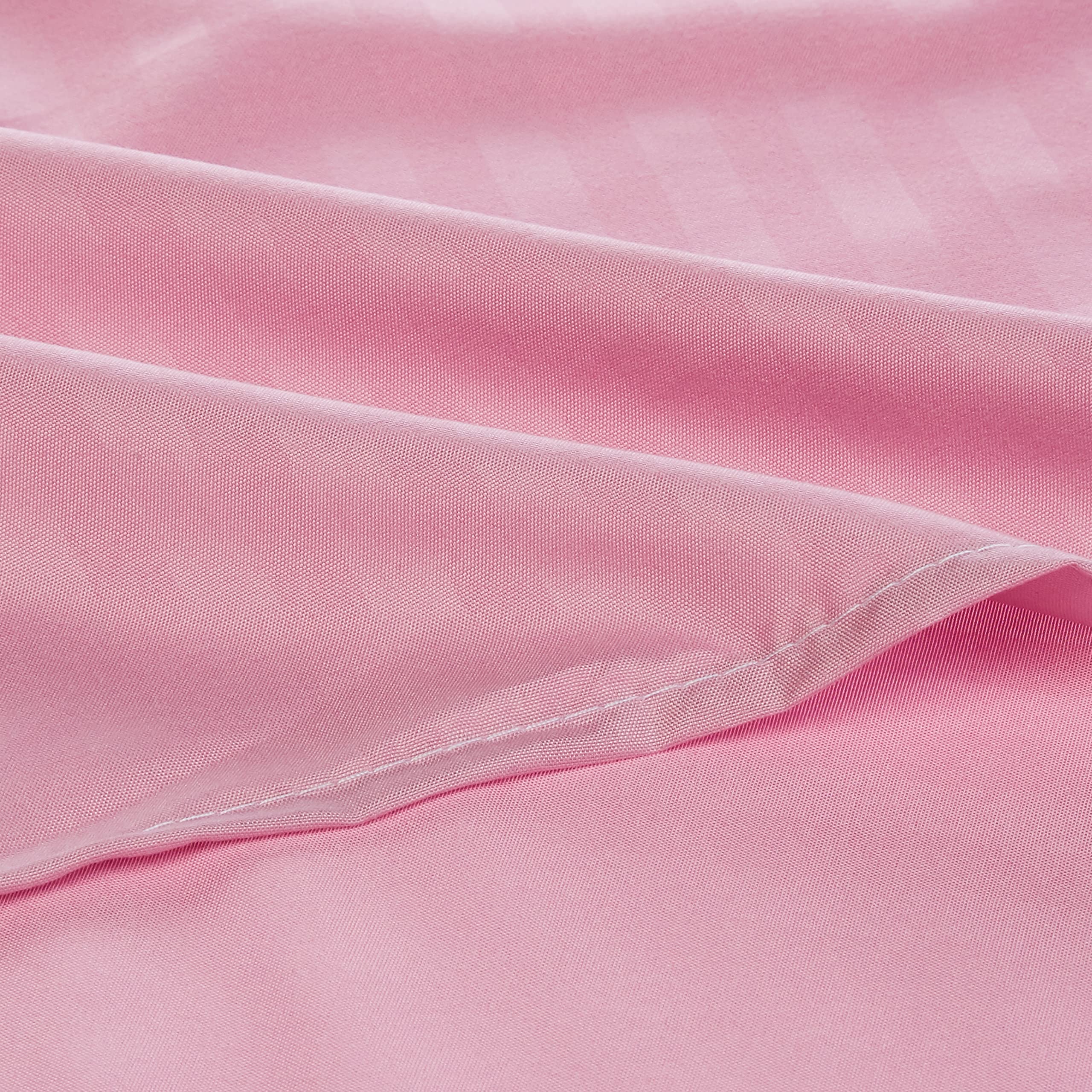 Hotel Linen Klub Deyarco Soft Comfort Stripe Microfiber Baby Pink Fitted Sheet- King 180 x 200 cm