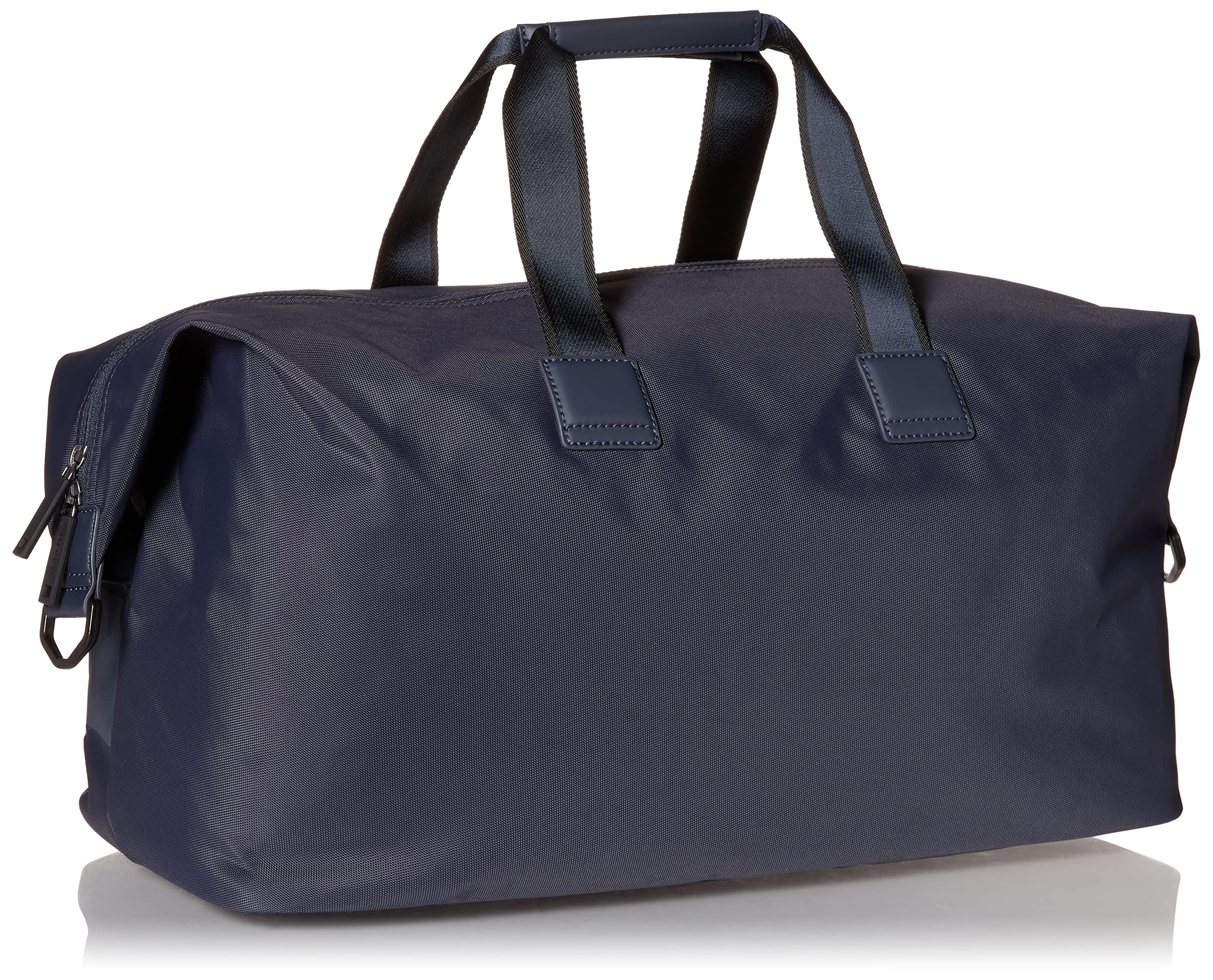 HUGO Men's Structured Nylon Big Logo Mini Duffle Bag, Rich Navy, One Size, Rich Navy, One size