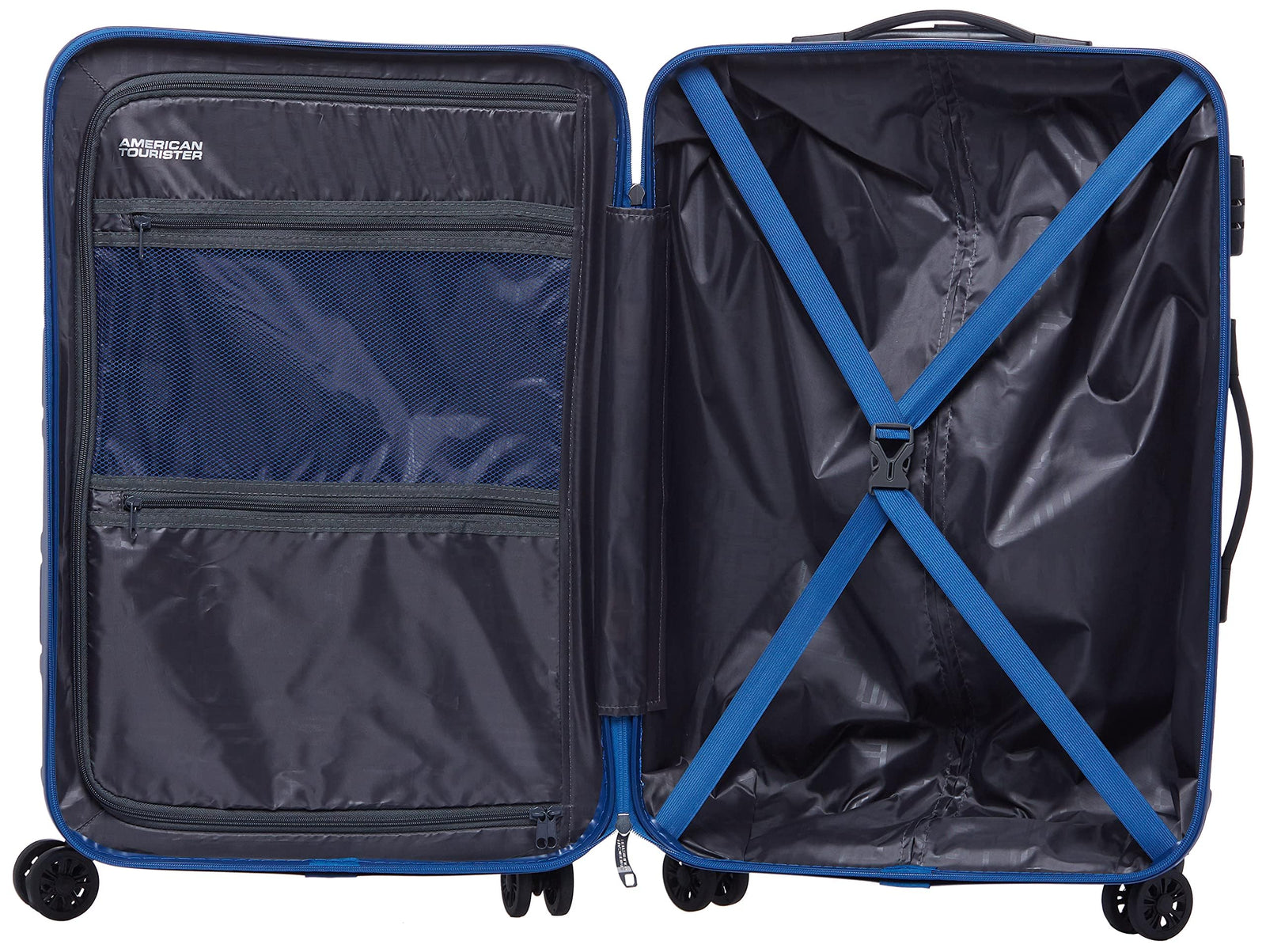 American Tourister Bricklane Hard Luggage Trolley Bag , BLUE , 55 CM