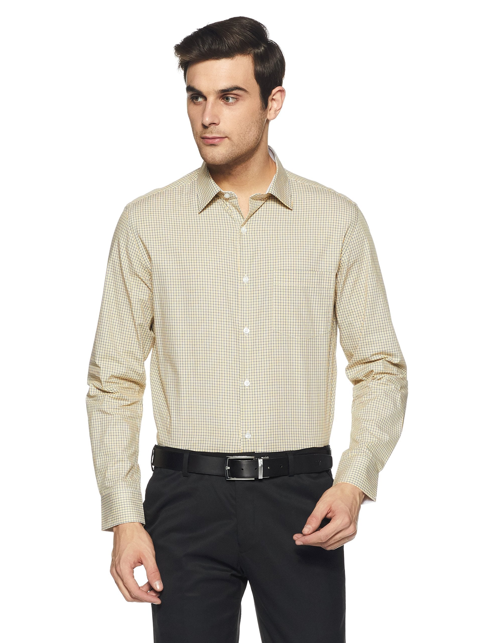 Diverse Men's Checkered Regular Fit Cotton Formal Shirt