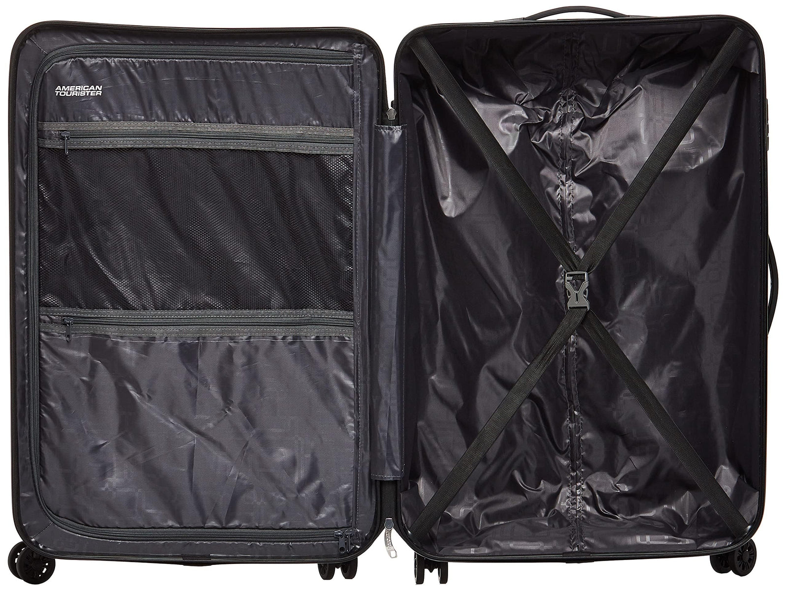 American Tourister Bricklane Hard Luggage Trolley Bag , Jet Black , 79 CM