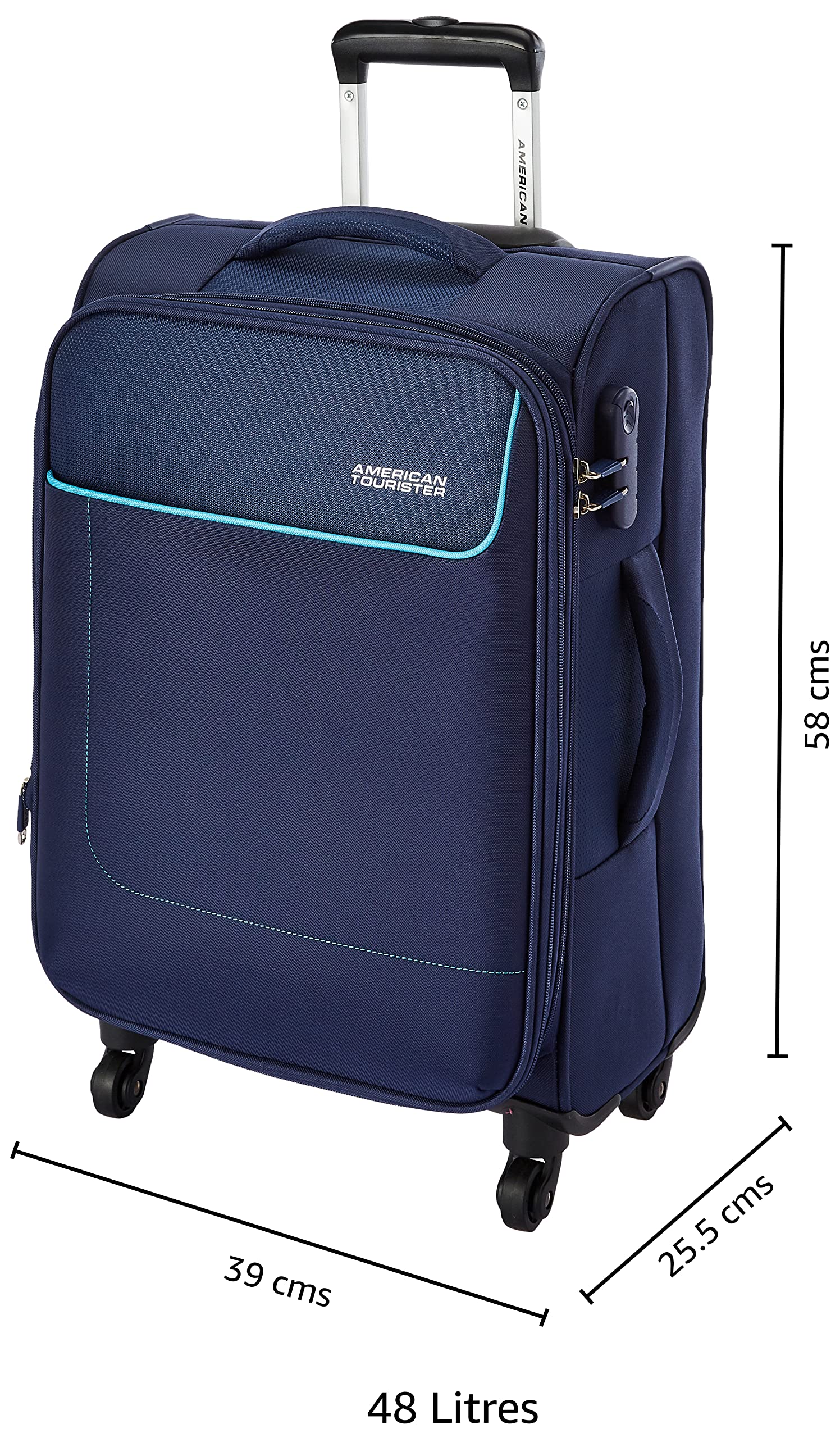 American Tourister Jamaica Soft Luggage Travel Trolley Bag , NAVY , 69 CM