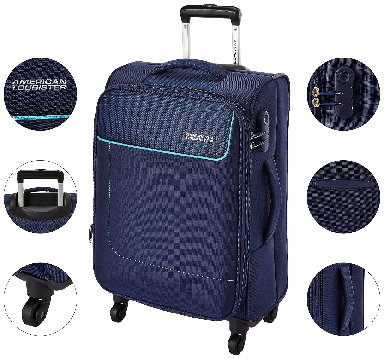 American Tourister Jamaica Soft Luggage Travel Trolley Bag , NAVY , 69 CM