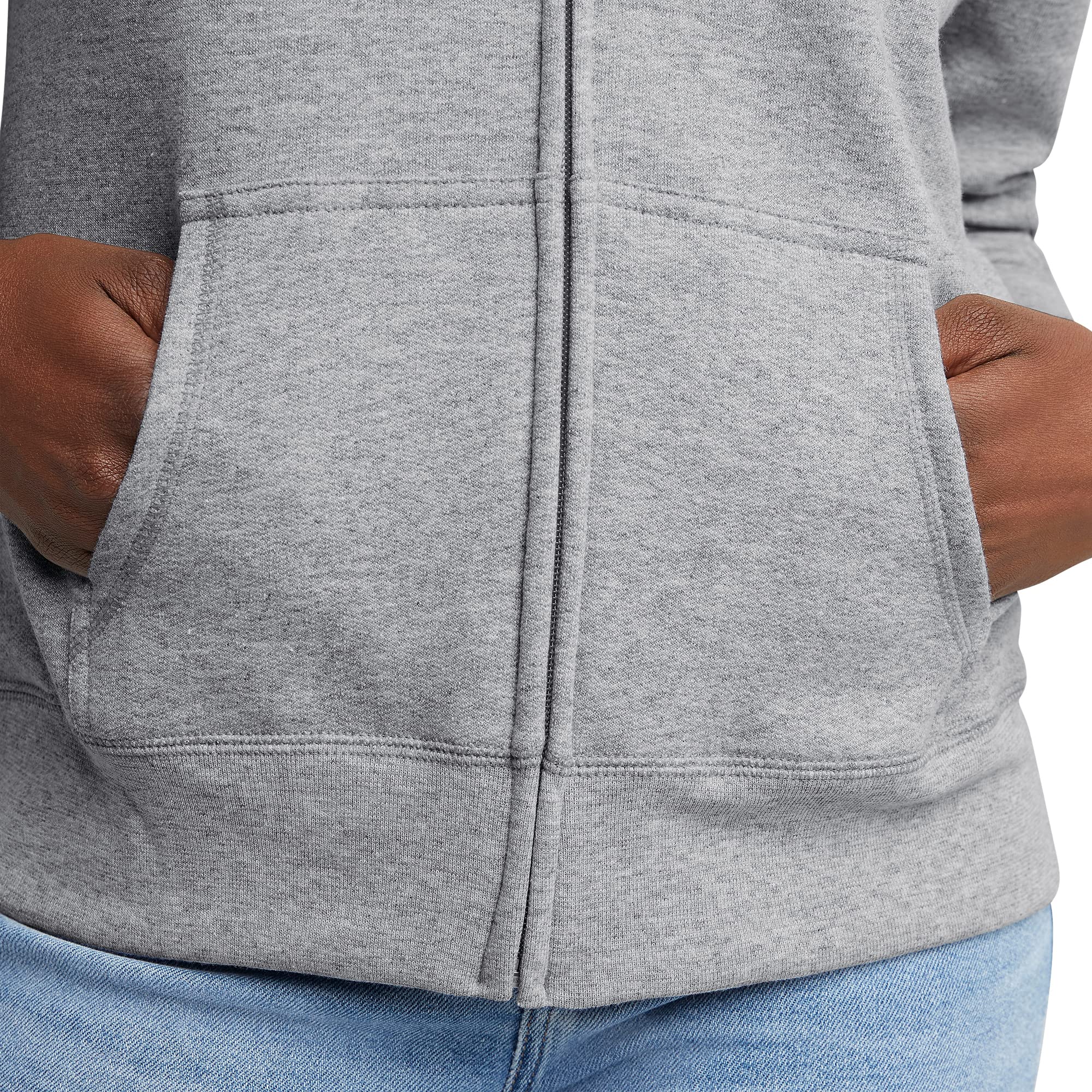 Hanes womens Women's Fleece Full-zip Hood Fleece Jacket (pack of 1) Color: Light Steel Size: L