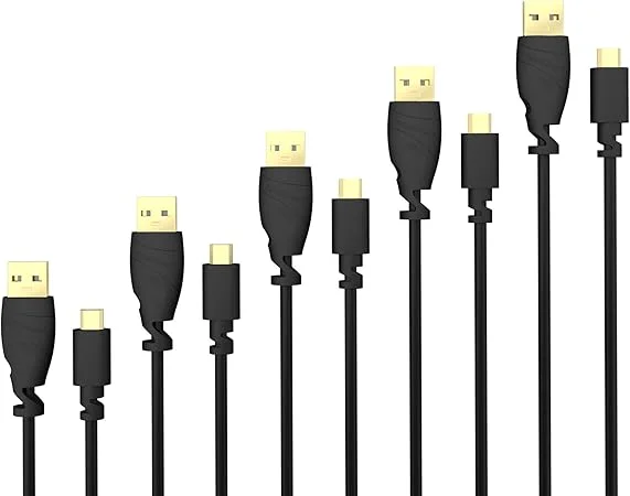 كابل ديـركت سلسلة TOP – طقم 3 كابلات Micro USB بطول 1.5 متر – شحن سريع ونقل بيانات USB 2.0