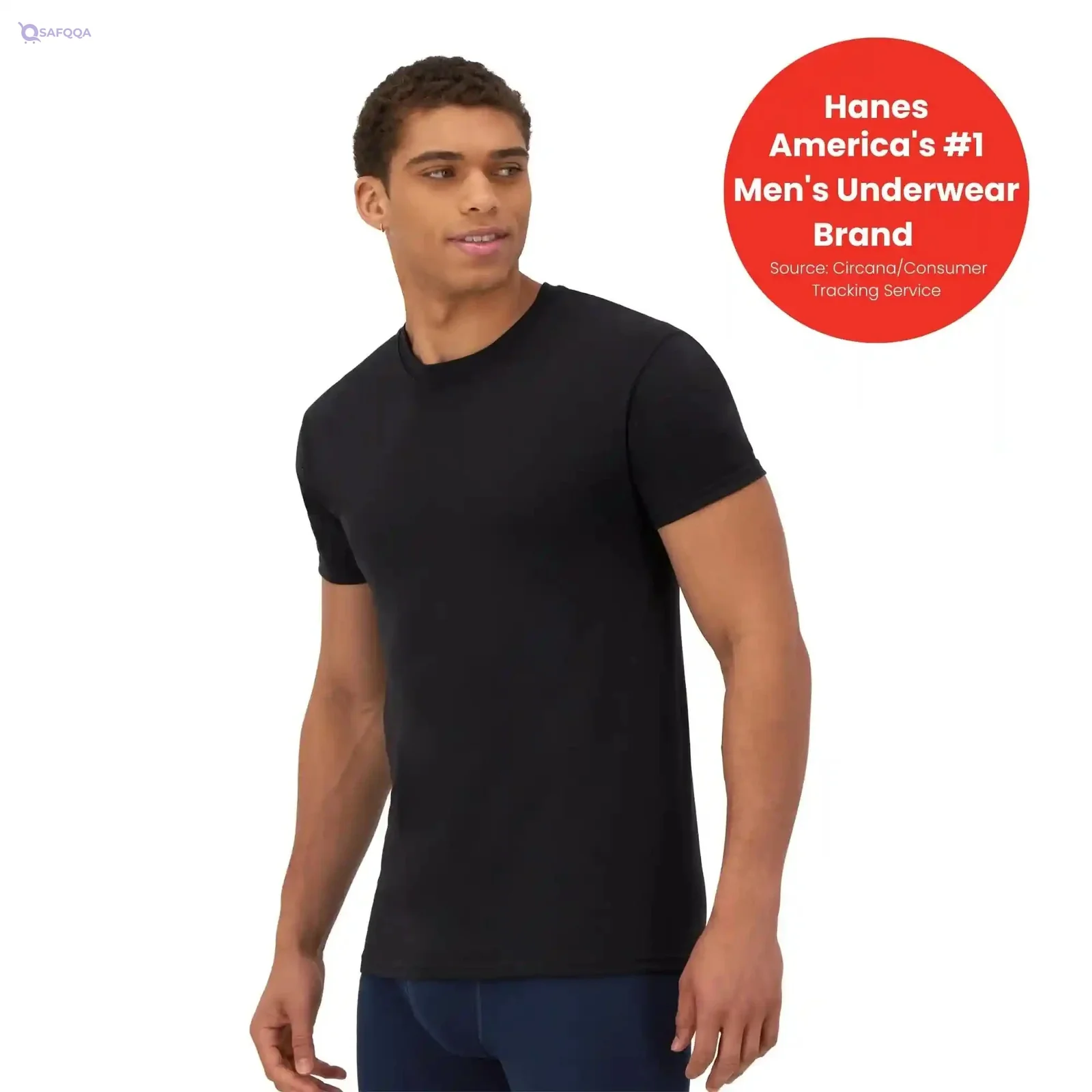 Hanes Men’s Undershirts Pack of 4 - Soft Cotton Crew Neck T-Shirts for Everyday Wear