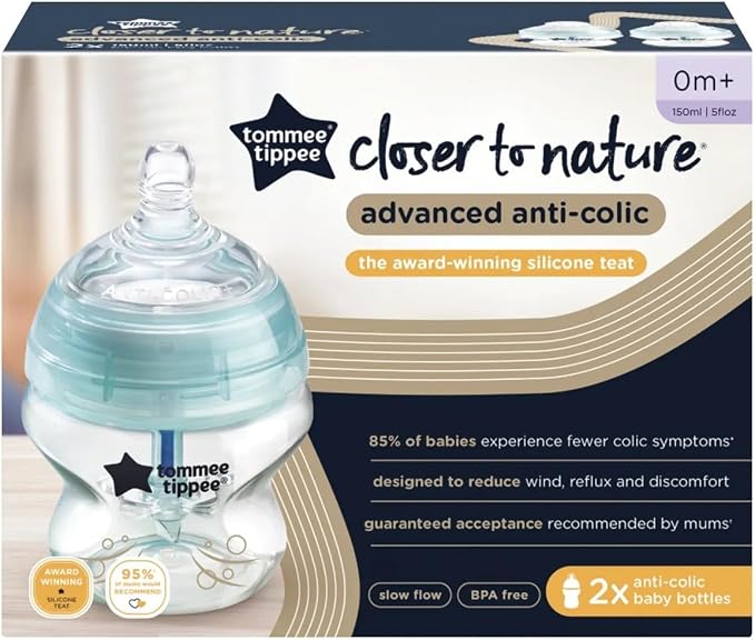 Tommee Tippee Closer to Nature Advanced Baby Bottles 150 ml - Pack of 2