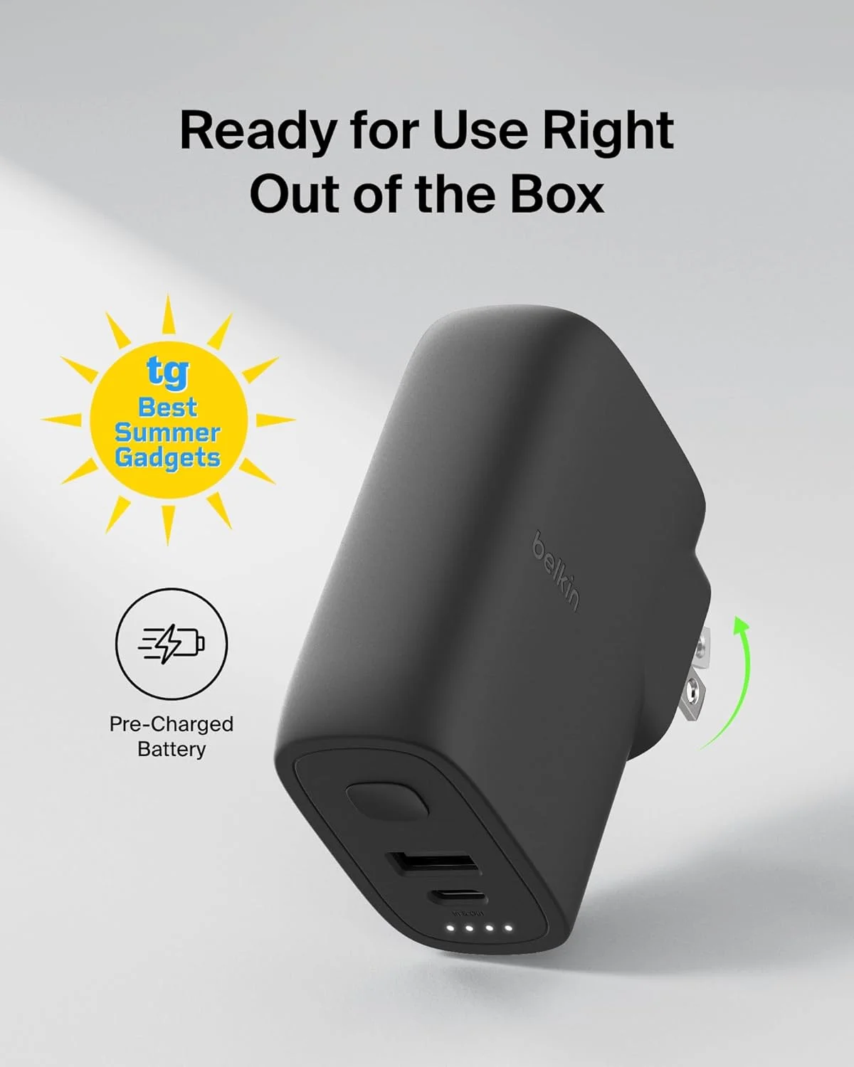 Belkin 25W USB-C Universal Travel Charger with International Plug Adapters (open box)