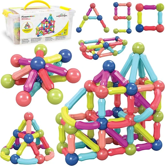 PicassoTiles Magnetic Building Set - 100-Piece