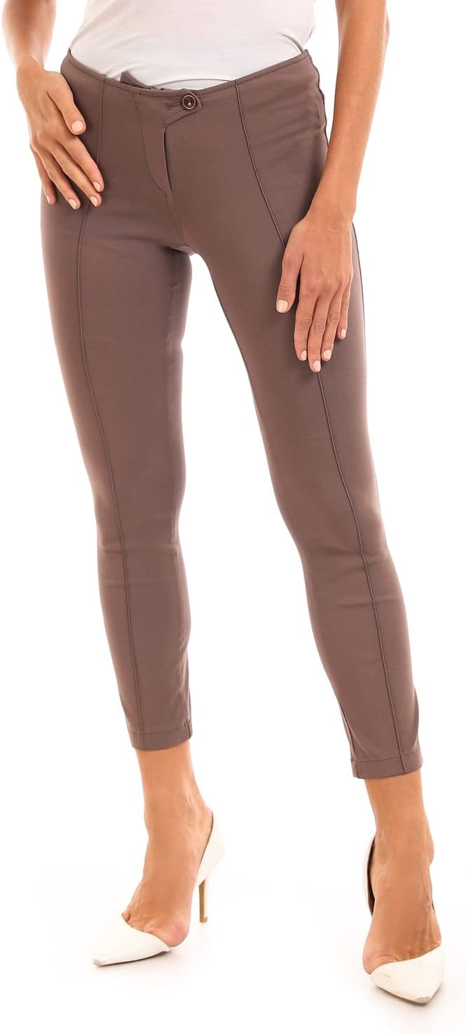 Esla Women Casual Pants Comfortable Everyday Wear Trousers