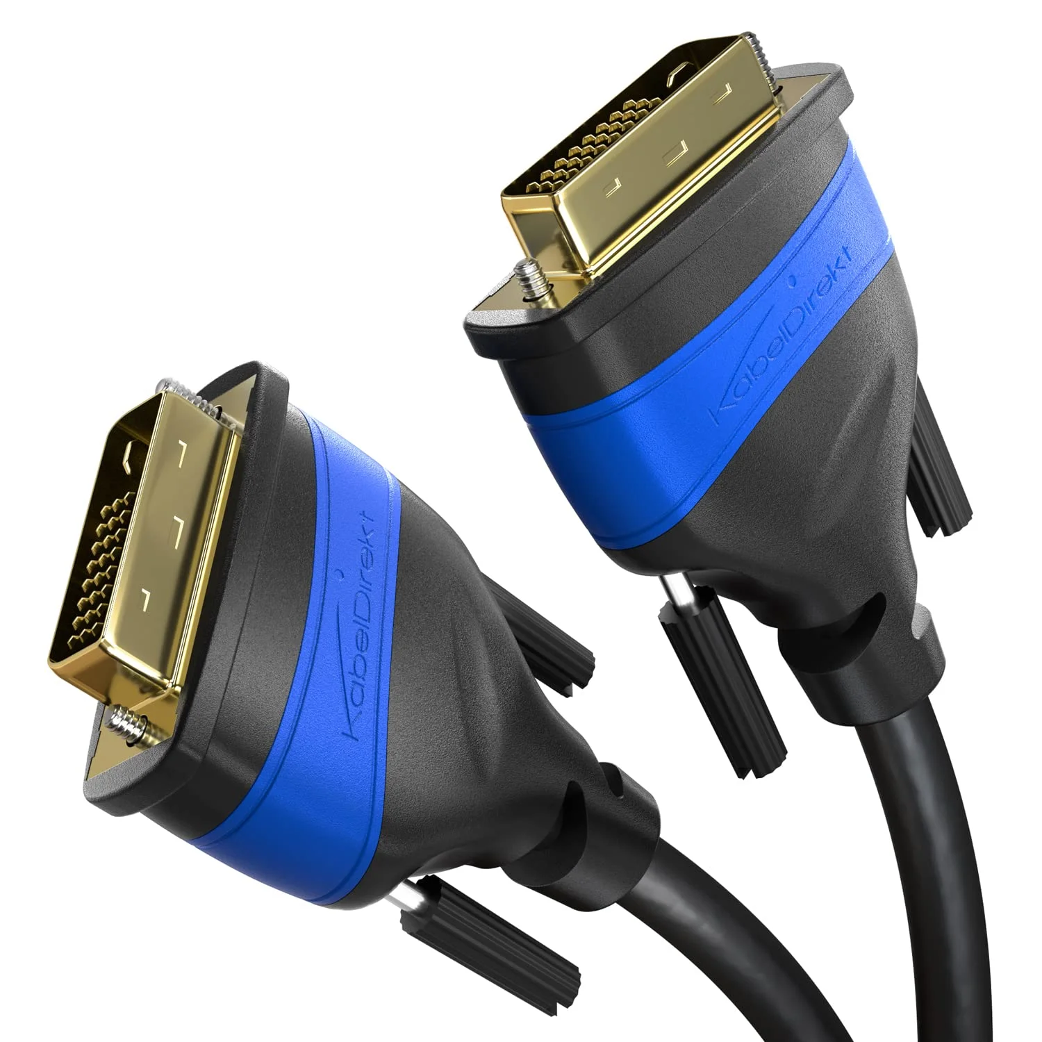 كالبل دايركت كابل DVI مزدوج الرابط 0.5 متر DVI-D 24+1 – يدعم 1080p Full HD و3D من سلسلة TOP لون أسود