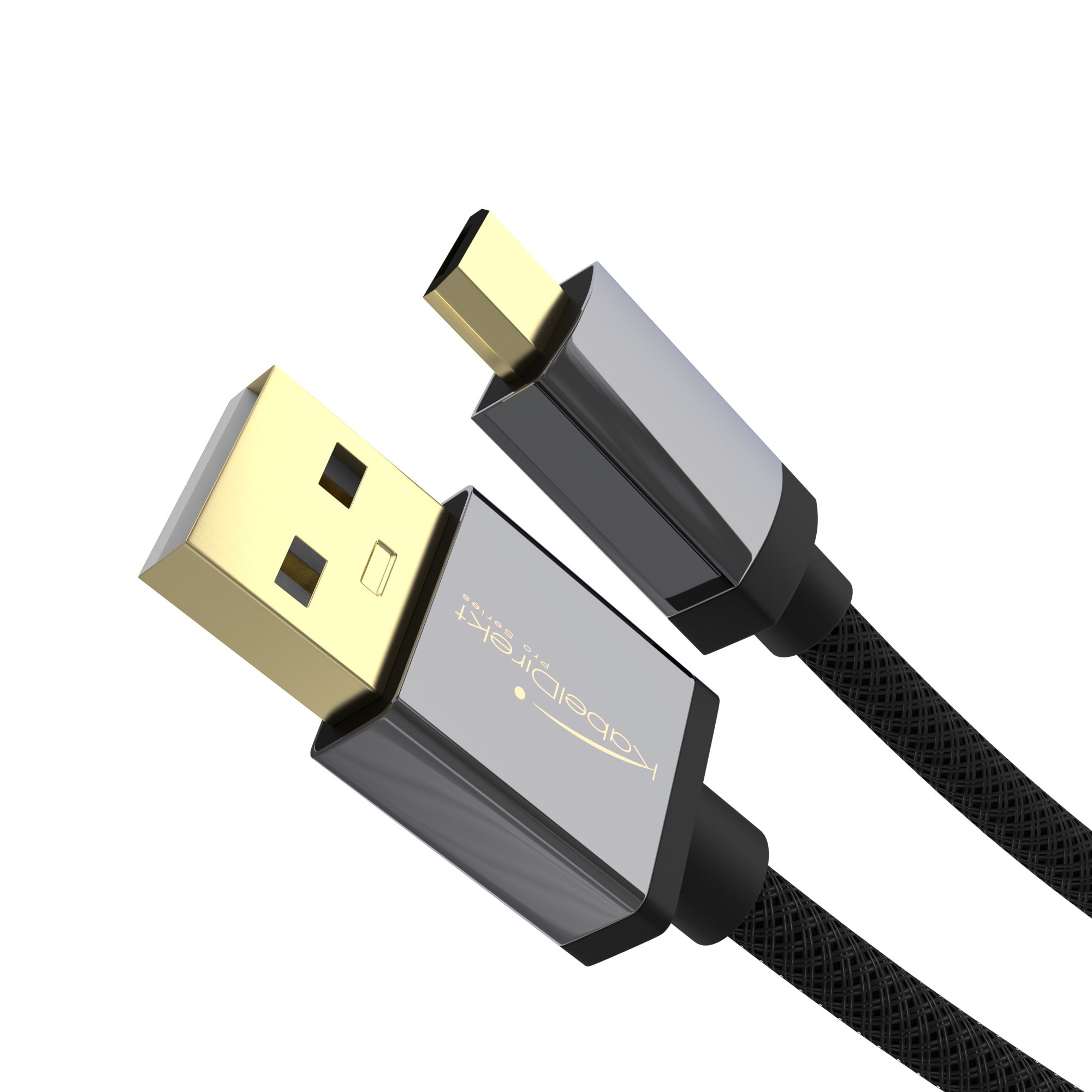 KabelDirekt Micro USB Sync & Charge Cable – 1m, Nylon PRO Series
