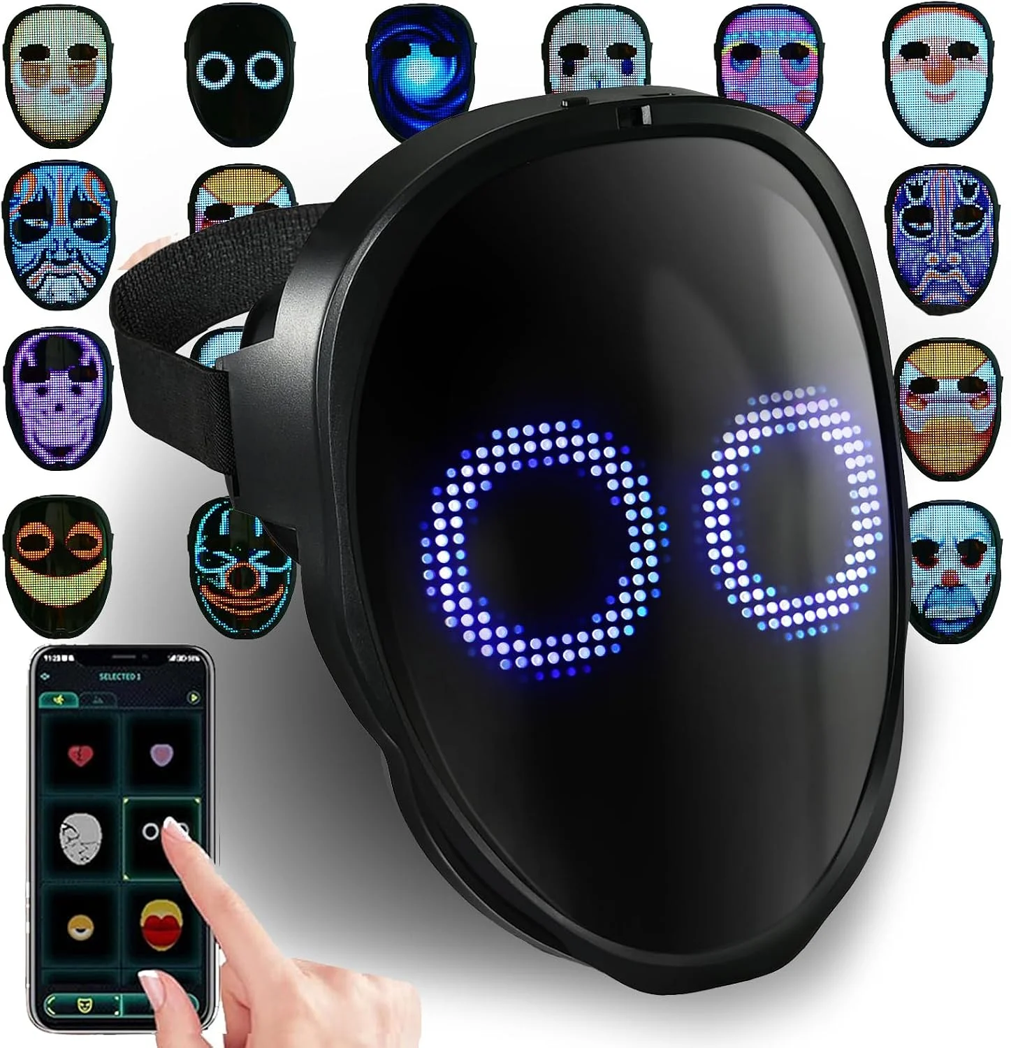 AIGLUN LED Face-Changing Mask for Kids with Gesture Sensing