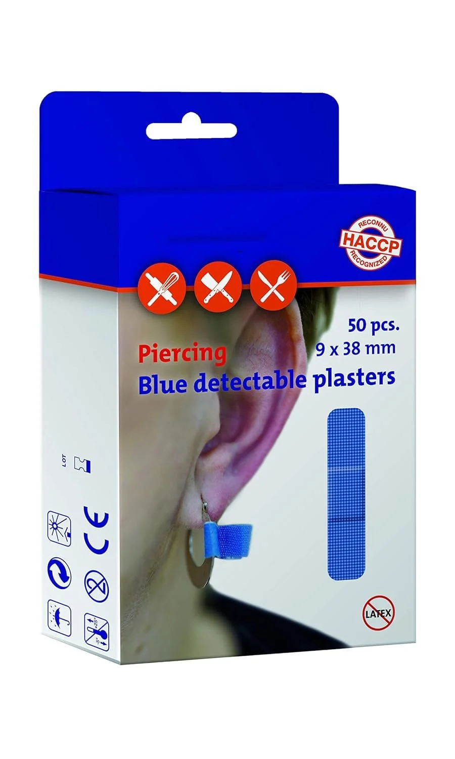 Maya Visual Detectable Plaster for Piercing 9cm x 38mm