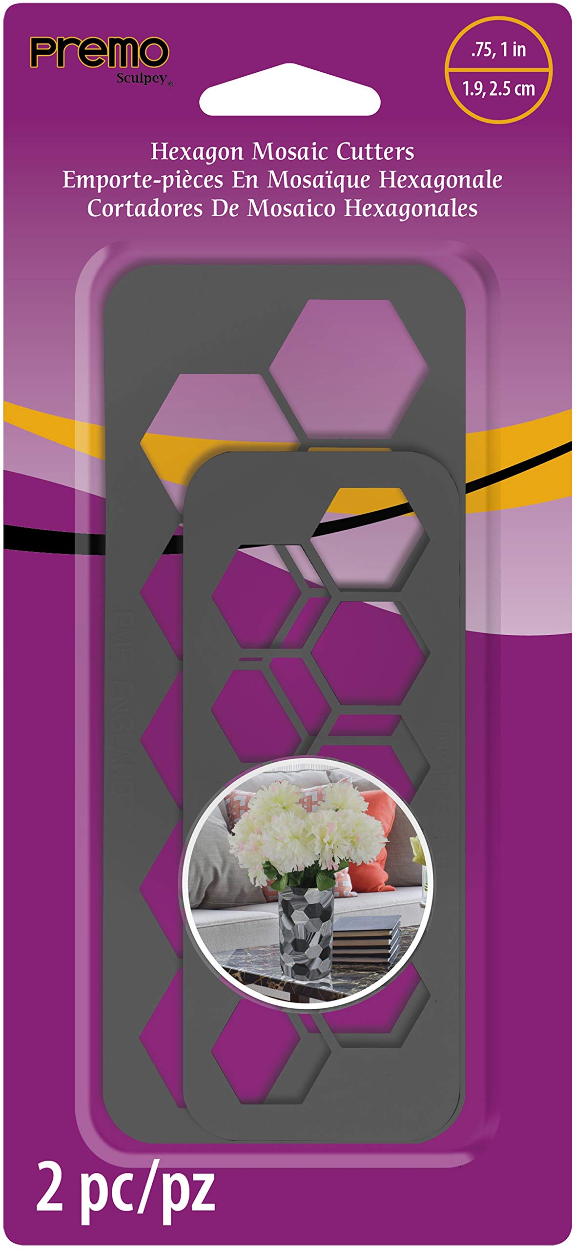 Tools 2-Piece Hexagon Cutter Set – Multi-Size Clay Cutters for Jewelry, Crafts & DIY Projects