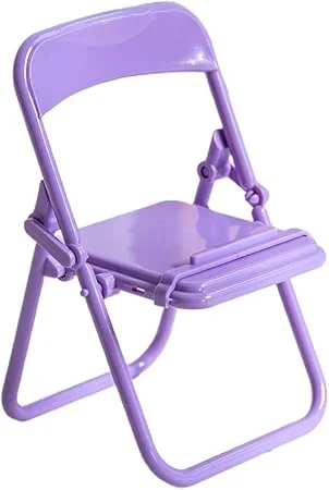 Cute Chair-Shaped Adjustable Phone Holder Stand, Foldable, Purple