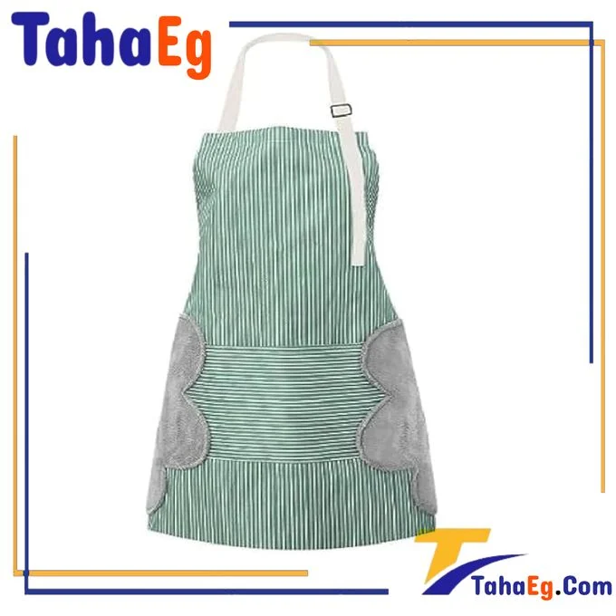 Kitchen Apron with Side Towel and Pocket Strap