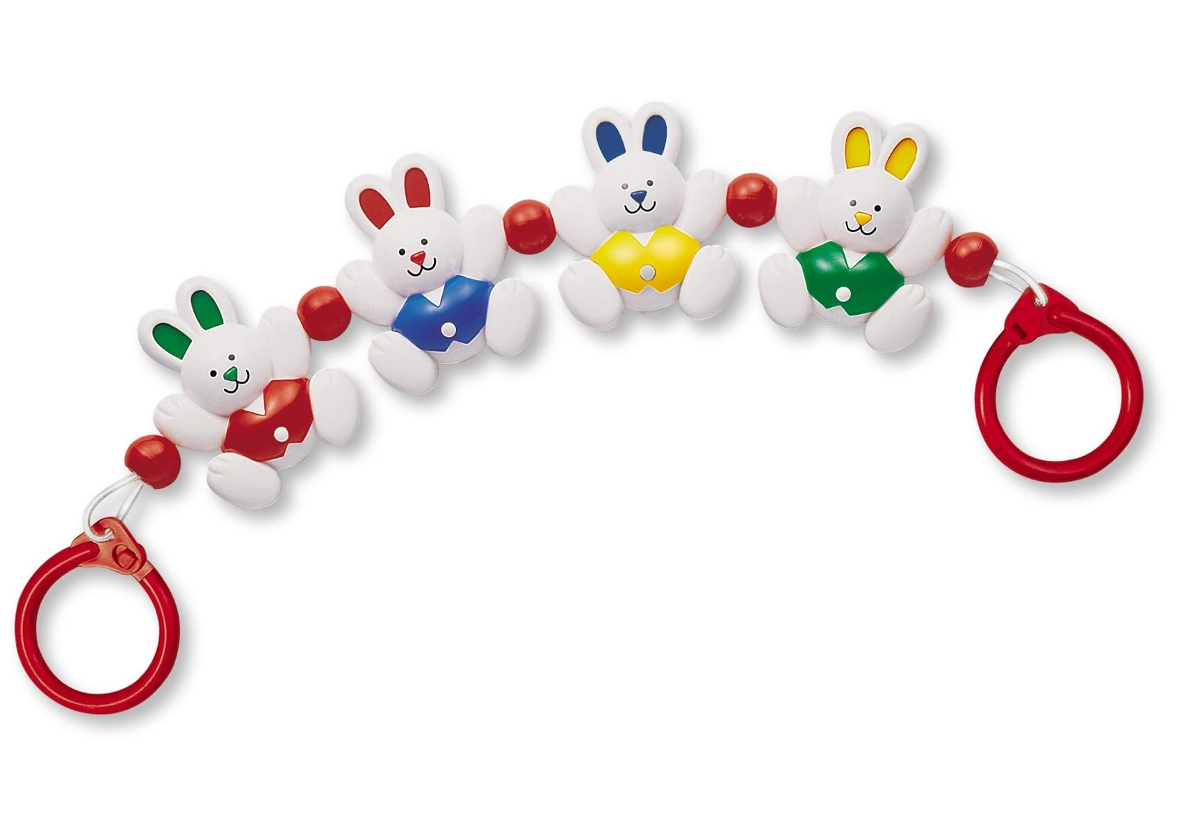 Rabbit Pull-Along Cart Toy for Child Skill Development