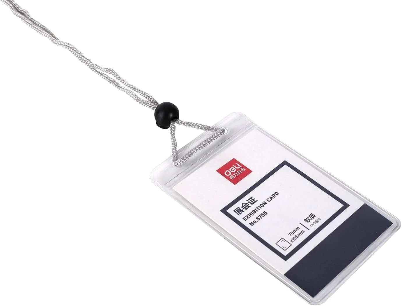 Deli Visual Communication Name Badge Clear ID Holder
