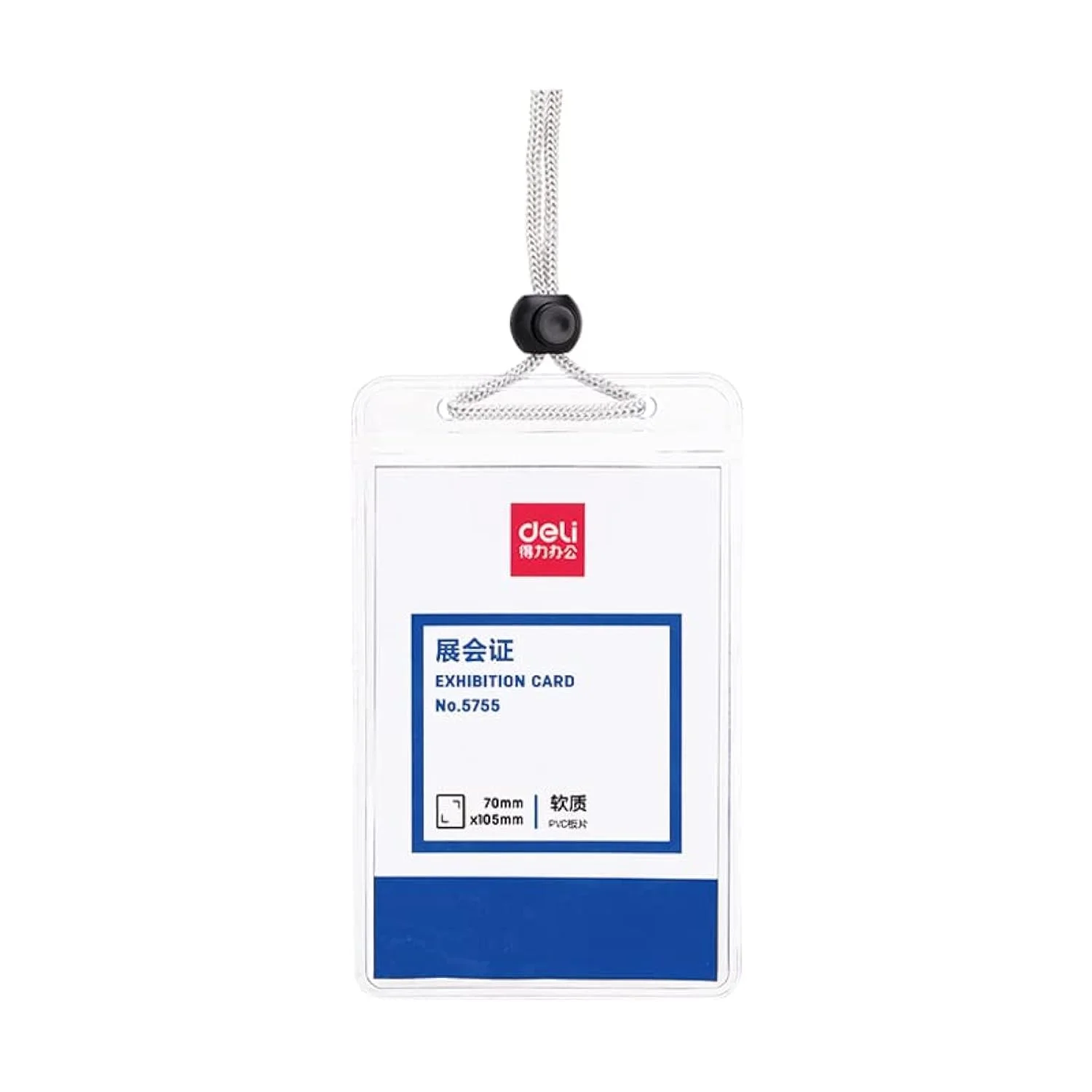 Deli Visual Communication Name Badge Clear ID Holder