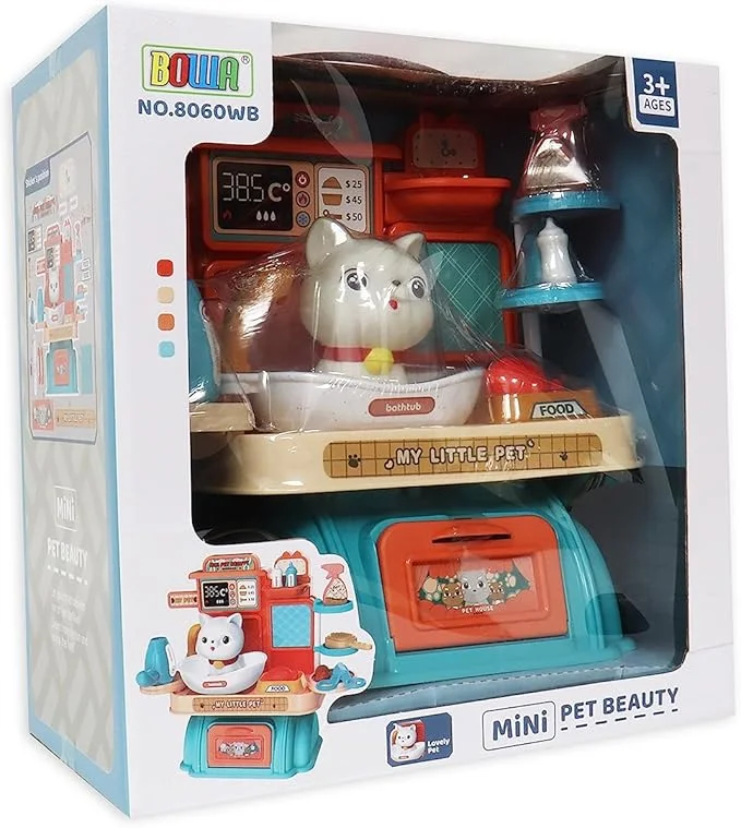 Mini Pet Beauty & Care Playset - 24 Pieces